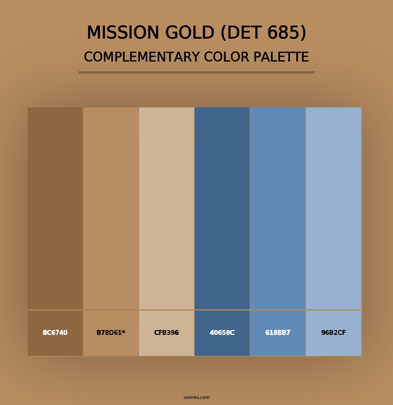 Mission Gold (DET 685) - Complementary Color Palette