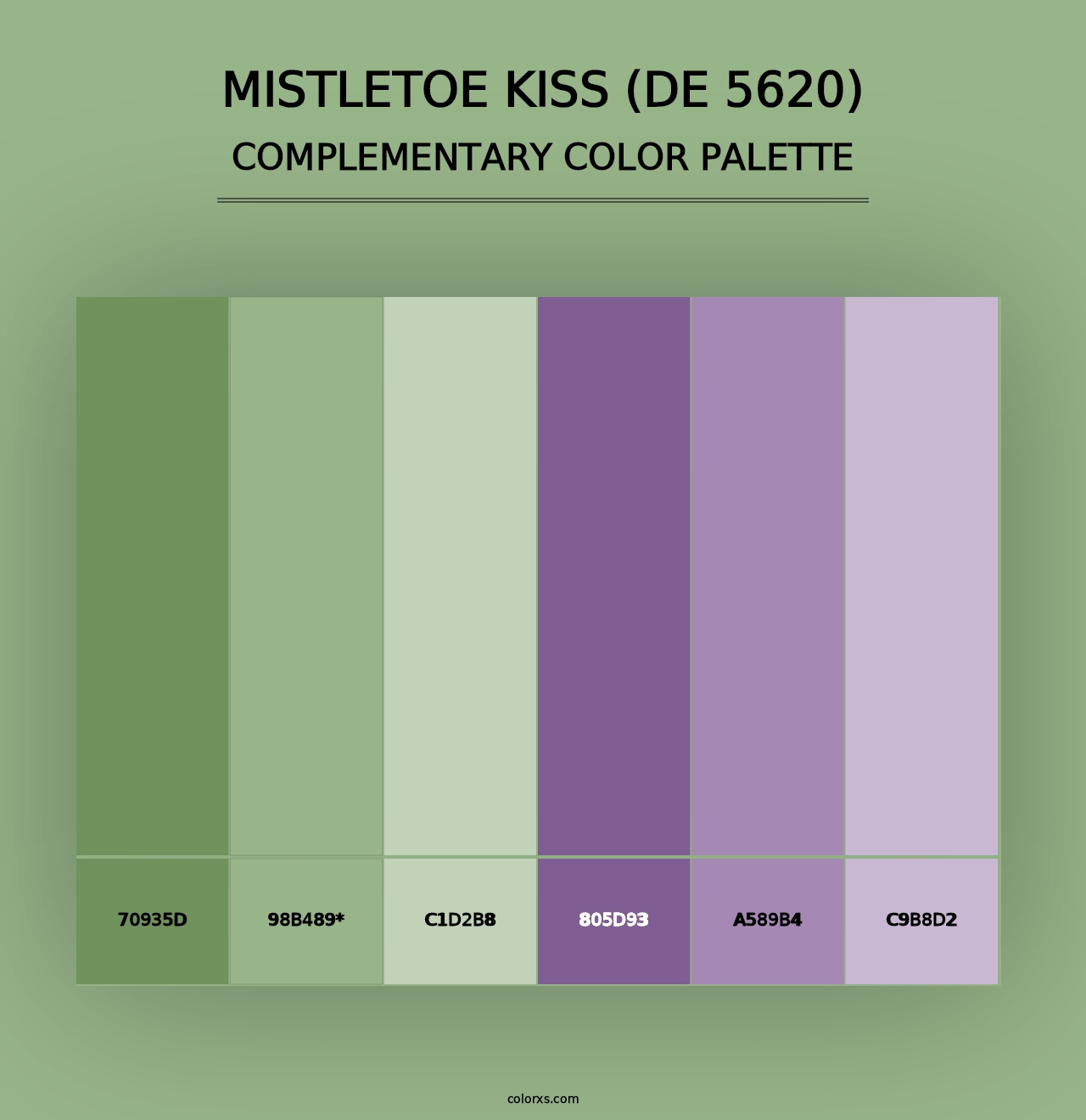 Mistletoe Kiss (DE 5620) - Complementary Color Palette