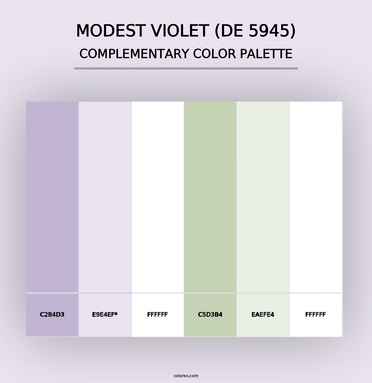 Modest Violet (DE 5945) - Complementary Color Palette