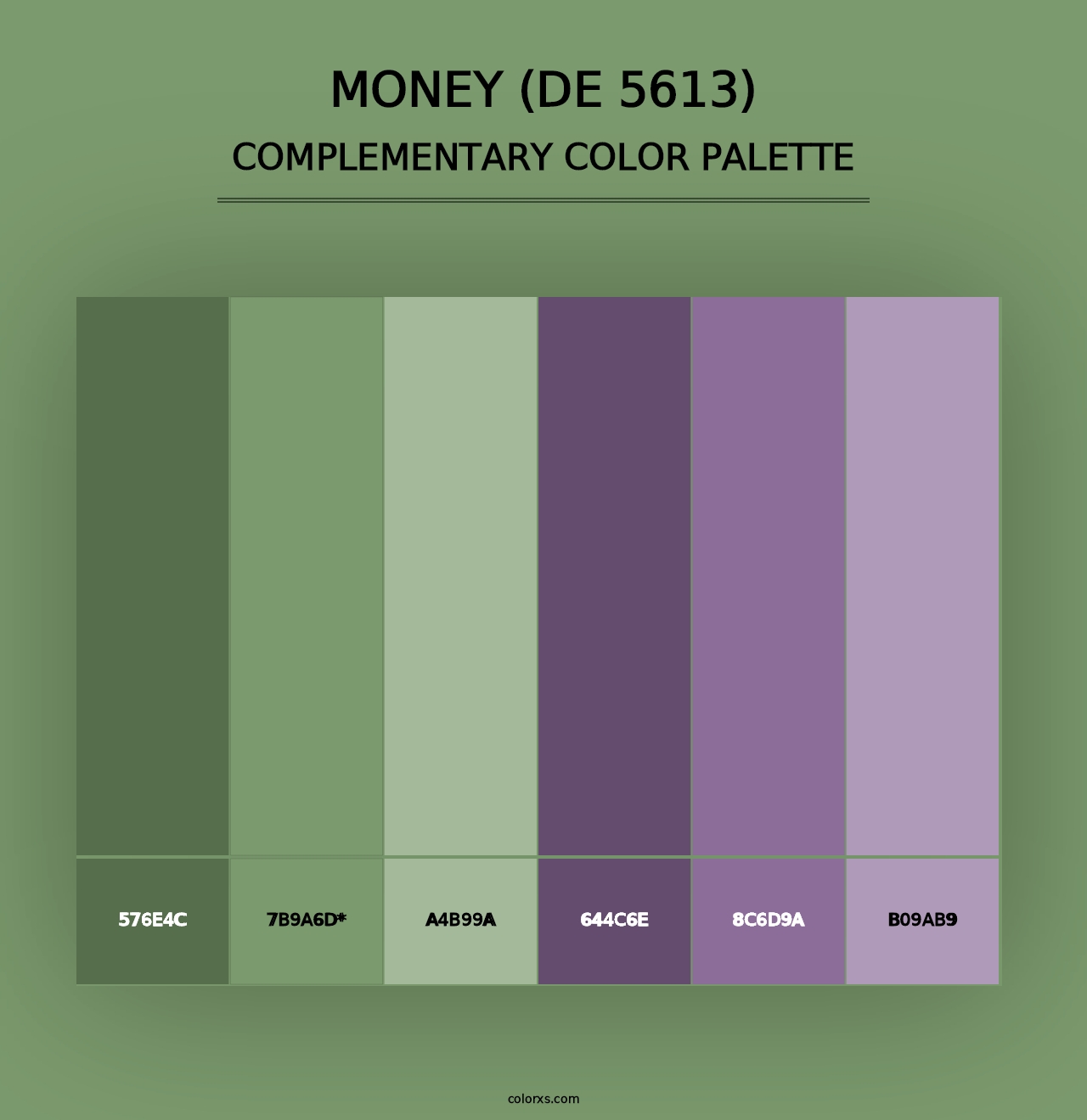 Money (DE 5613) - Complementary Color Palette