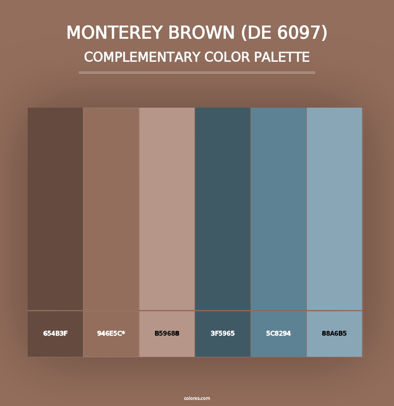 Monterey Brown (DE 6097) - Complementary Color Palette