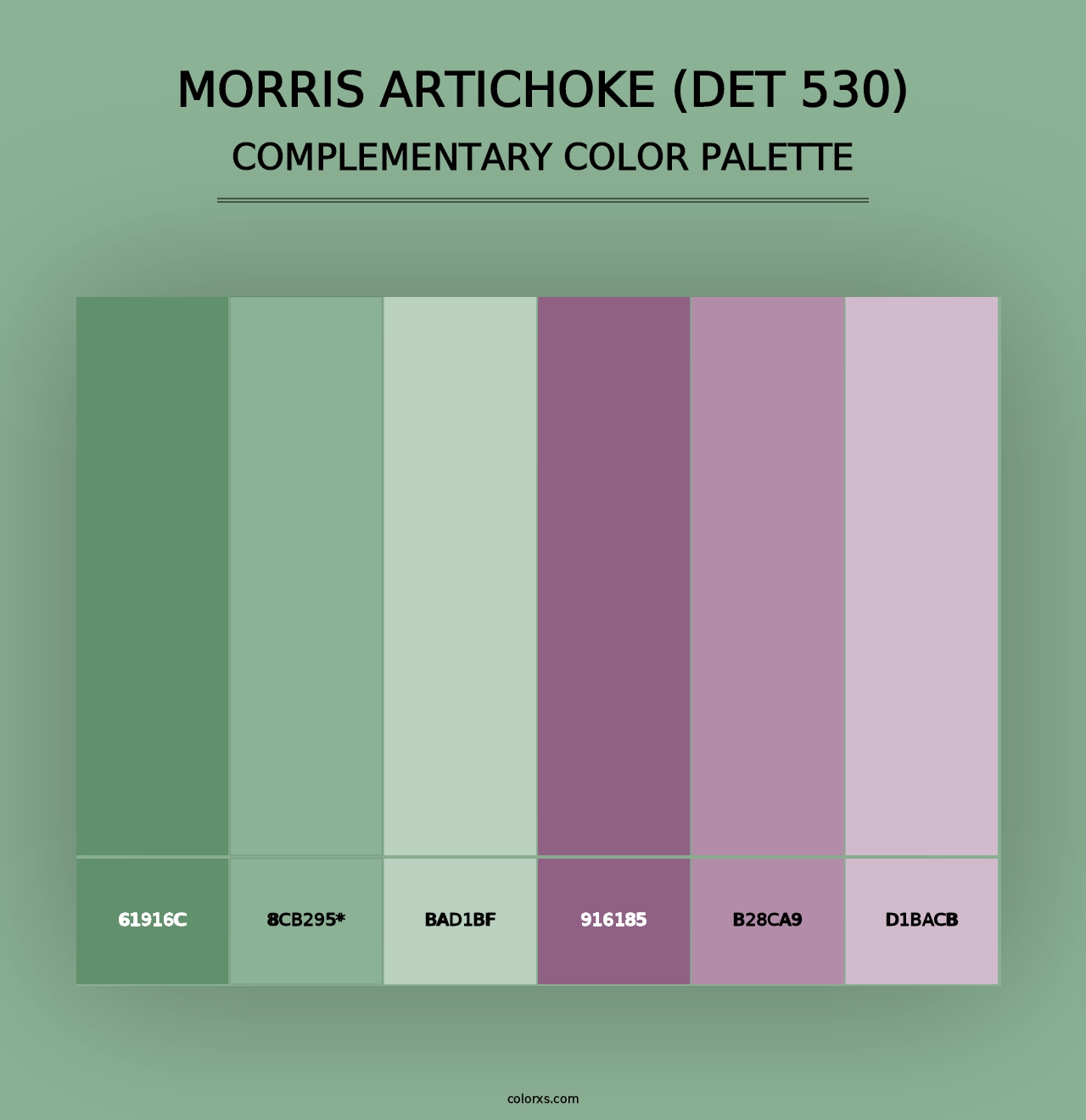 Morris Artichoke (DET 530) - Complementary Color Palette