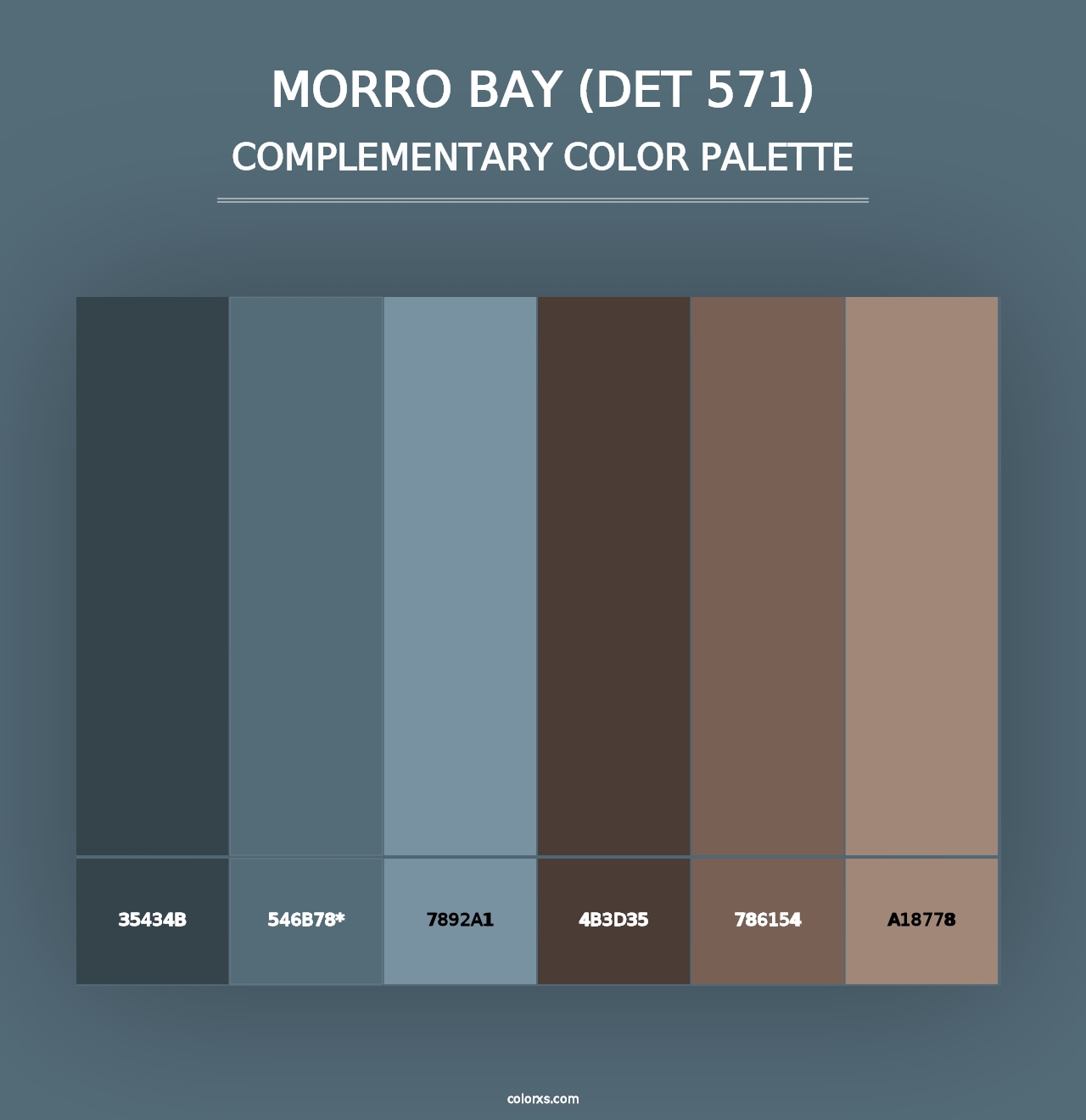 Morro Bay (DET 571) - Complementary Color Palette