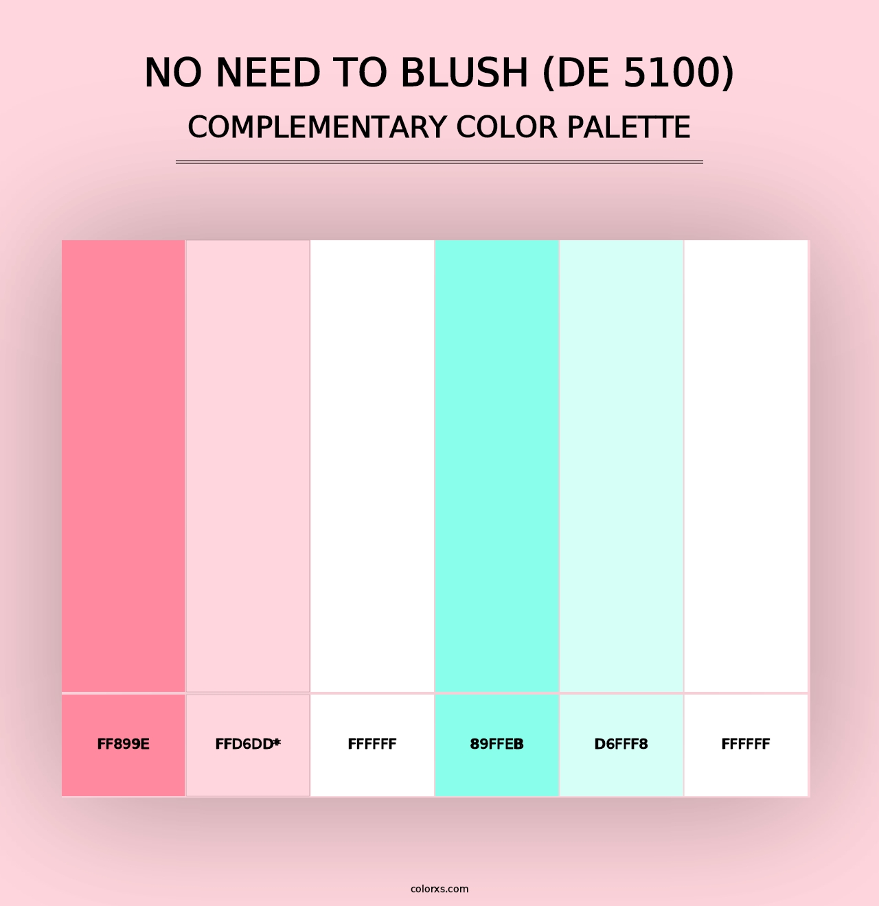 No Need to Blush (DE 5100) - Complementary Color Palette