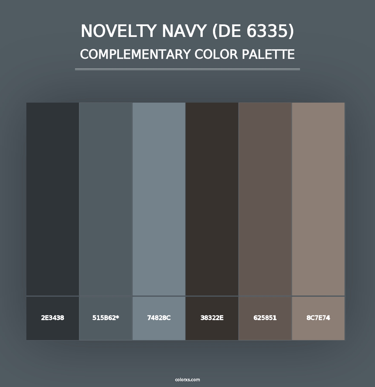 Novelty Navy (DE 6335) - Complementary Color Palette