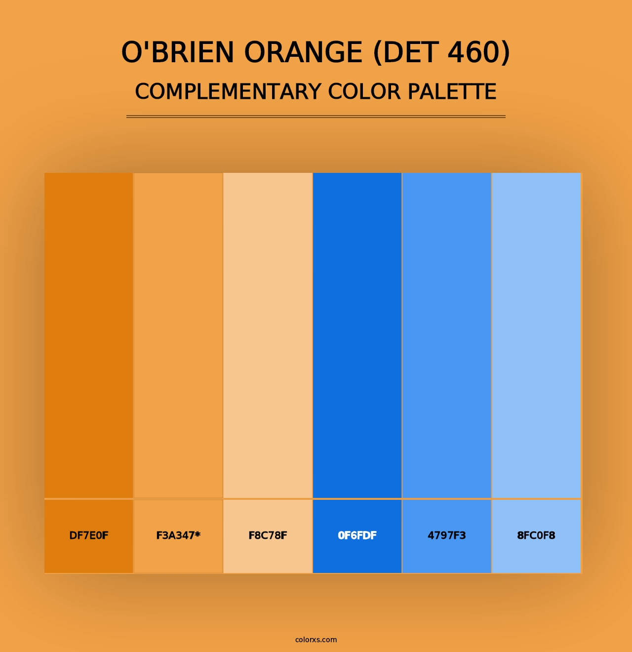 O'Brien Orange (DET 460) - Complementary Color Palette