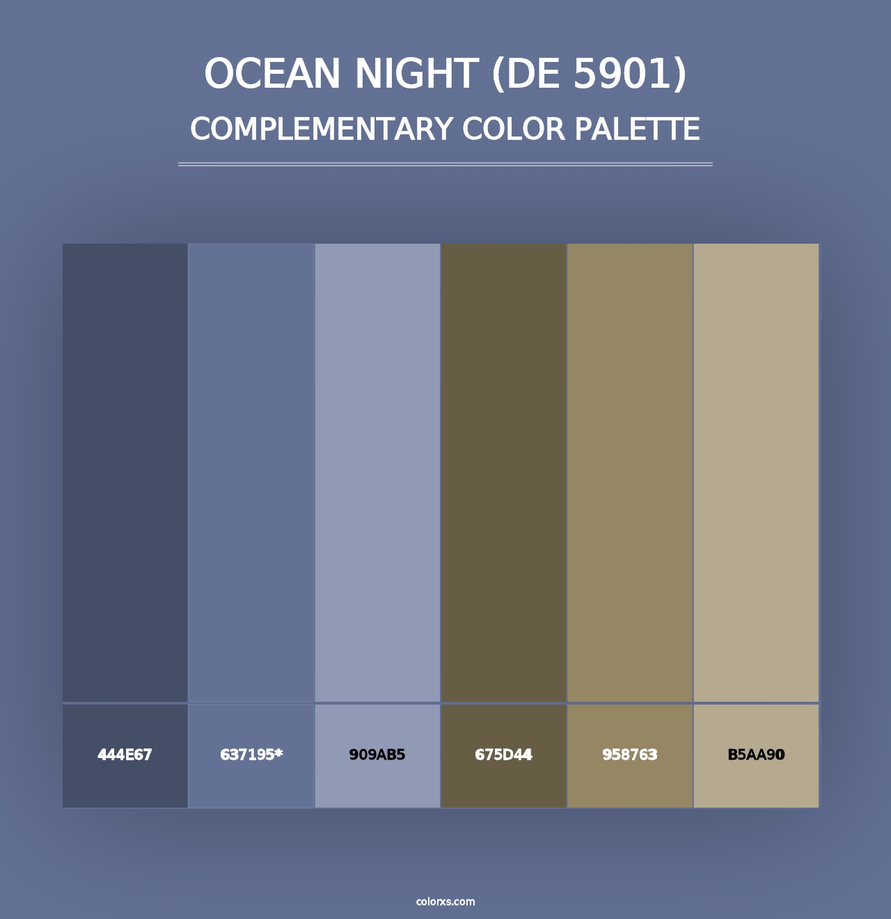 Ocean Night (DE 5901) - Complementary Color Palette