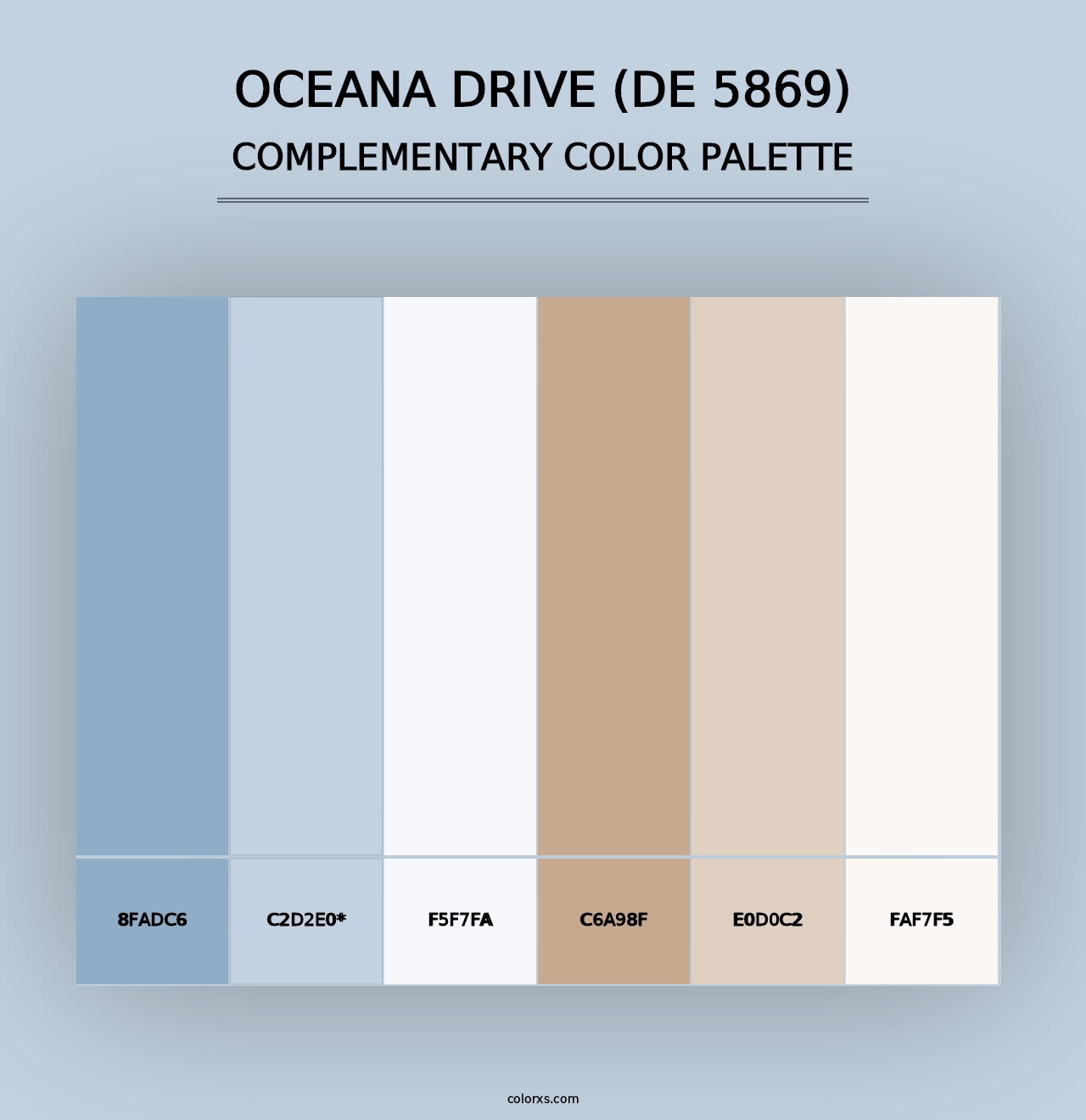 Oceana Drive (DE 5869) - Complementary Color Palette