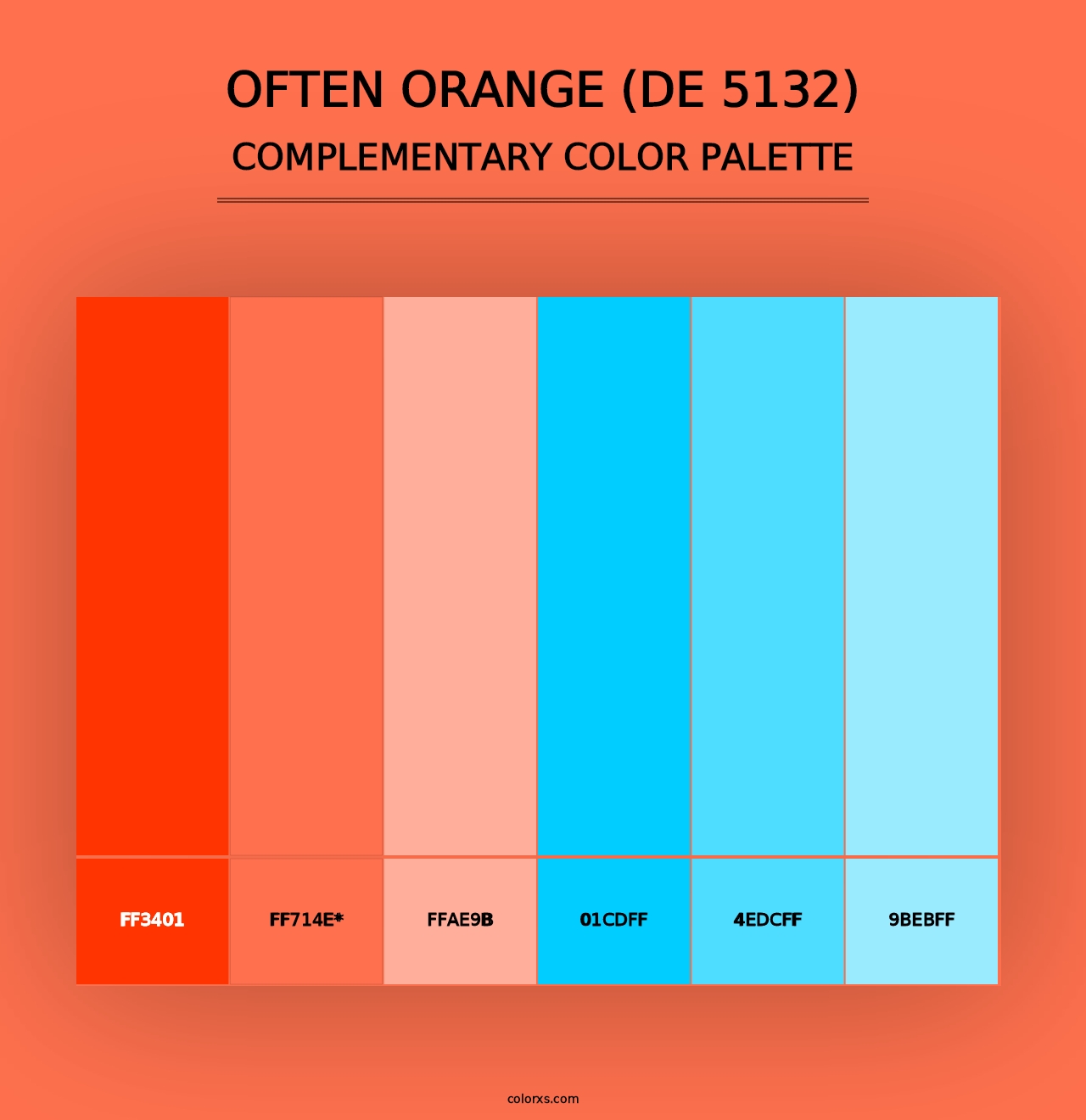 Often Orange (DE 5132) - Complementary Color Palette