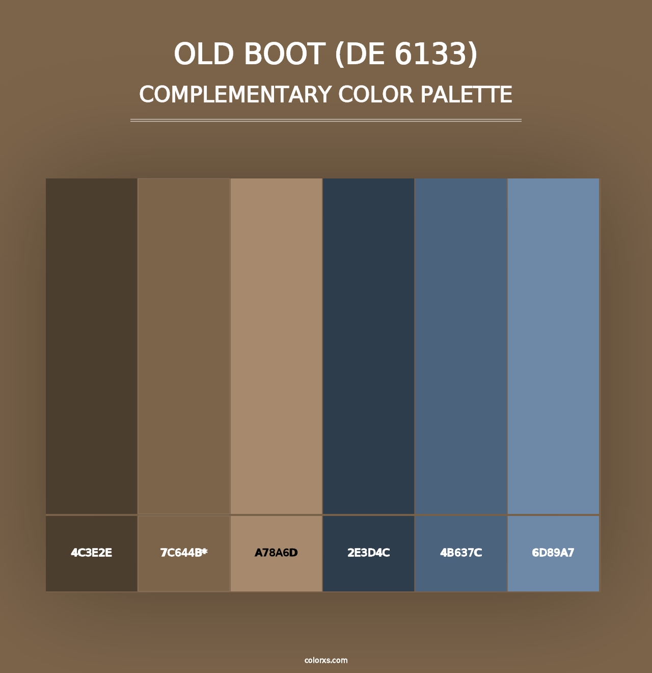 Old Boot (DE 6133) - Complementary Color Palette