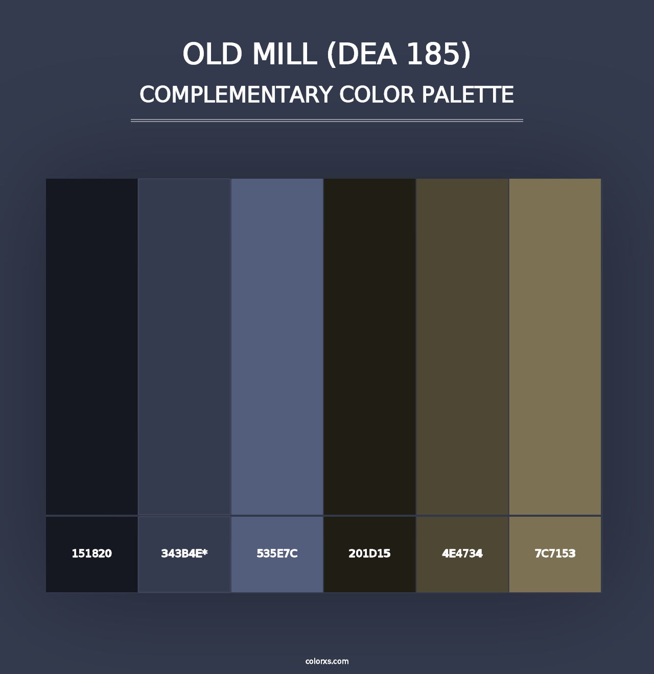 Old Mill (DEA 185) - Complementary Color Palette