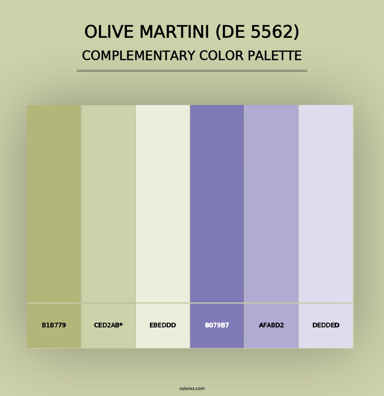 Olive Martini (DE 5562) - Complementary Color Palette