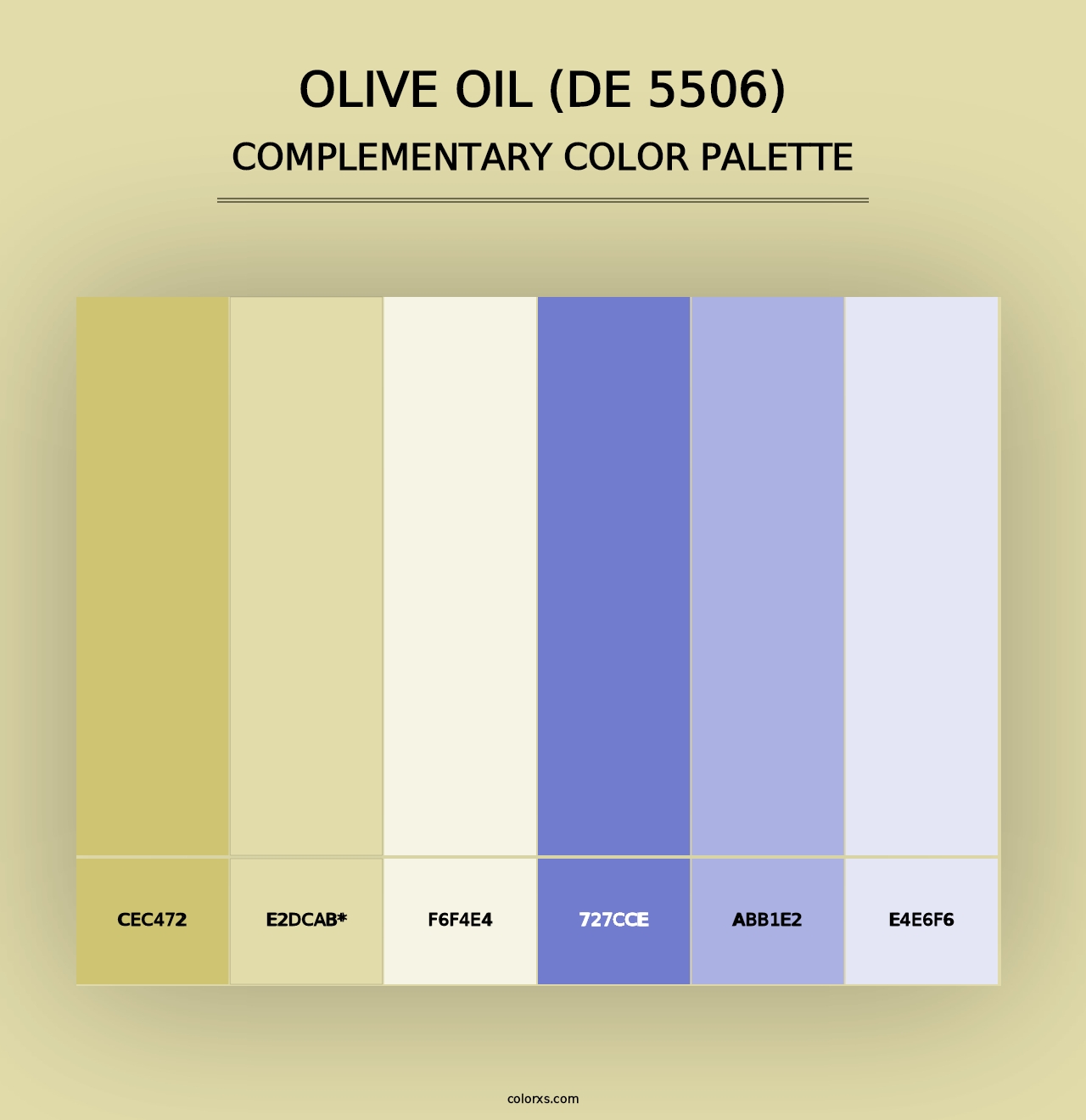 Olive Oil (DE 5506) - Complementary Color Palette