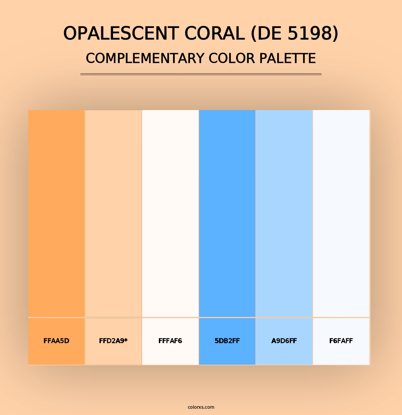 Opalescent Coral (DE 5198) - Complementary Color Palette