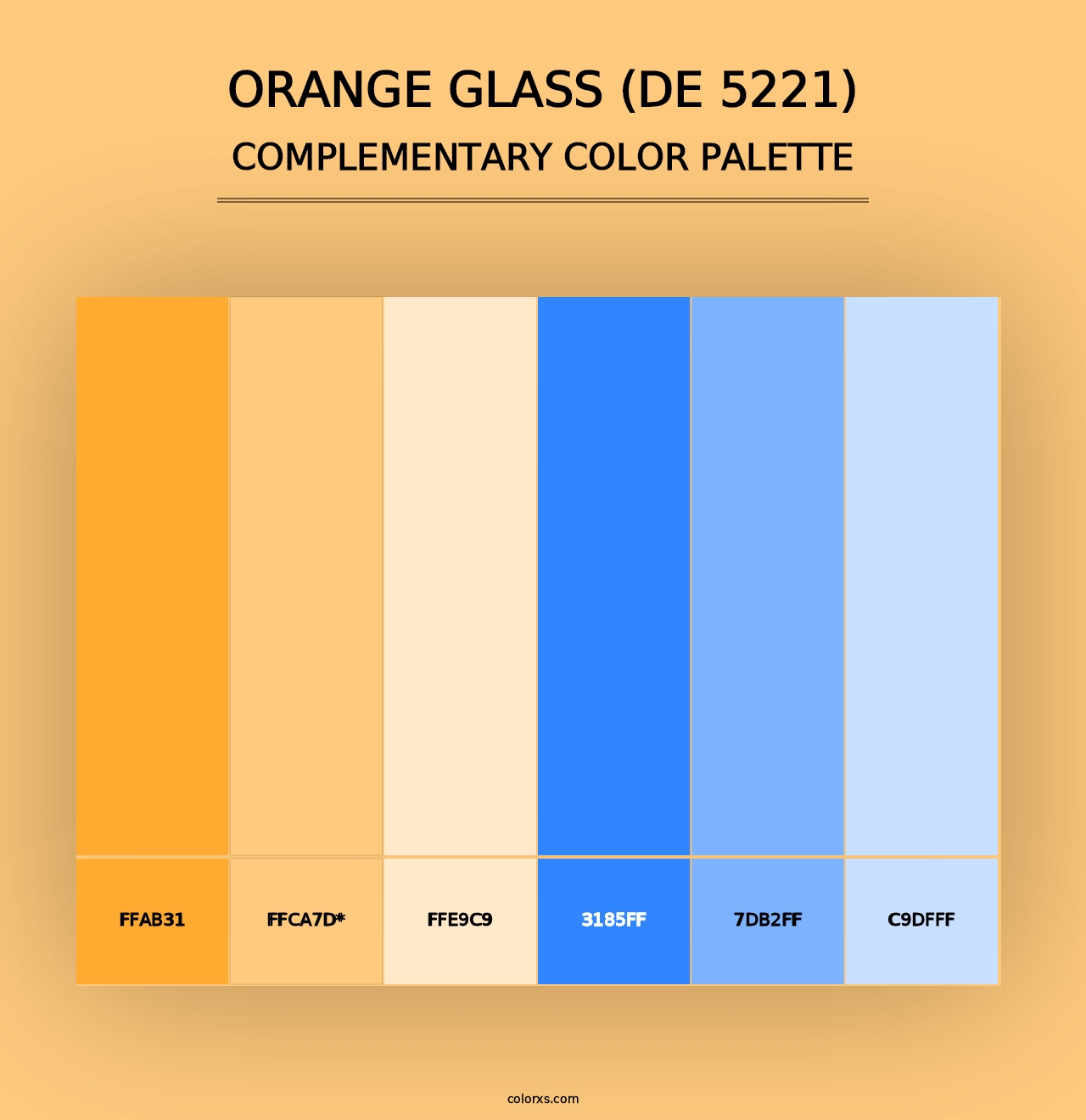 Orange Glass (DE 5221) - Complementary Color Palette