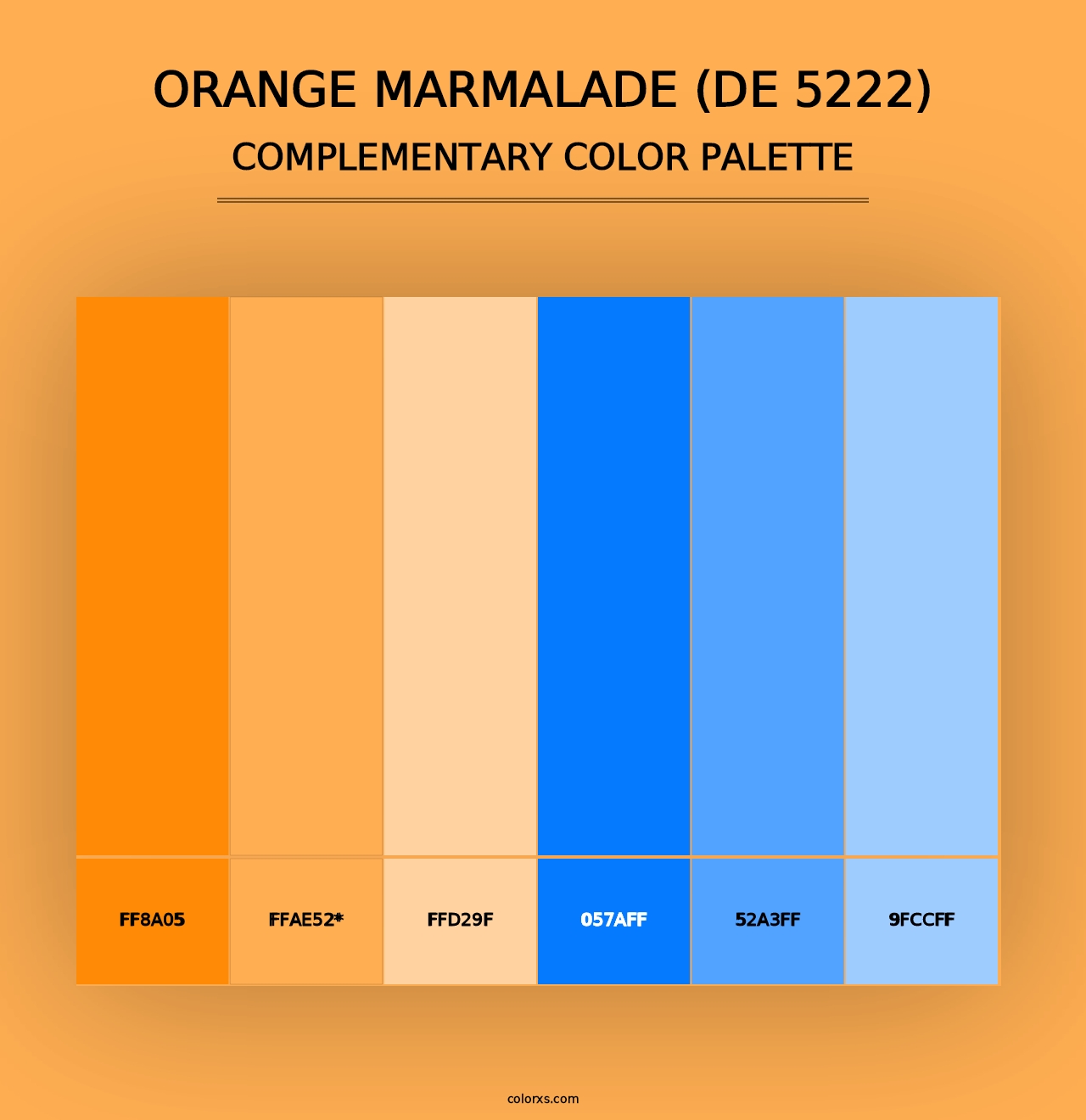 Orange Marmalade (DE 5222) - Complementary Color Palette