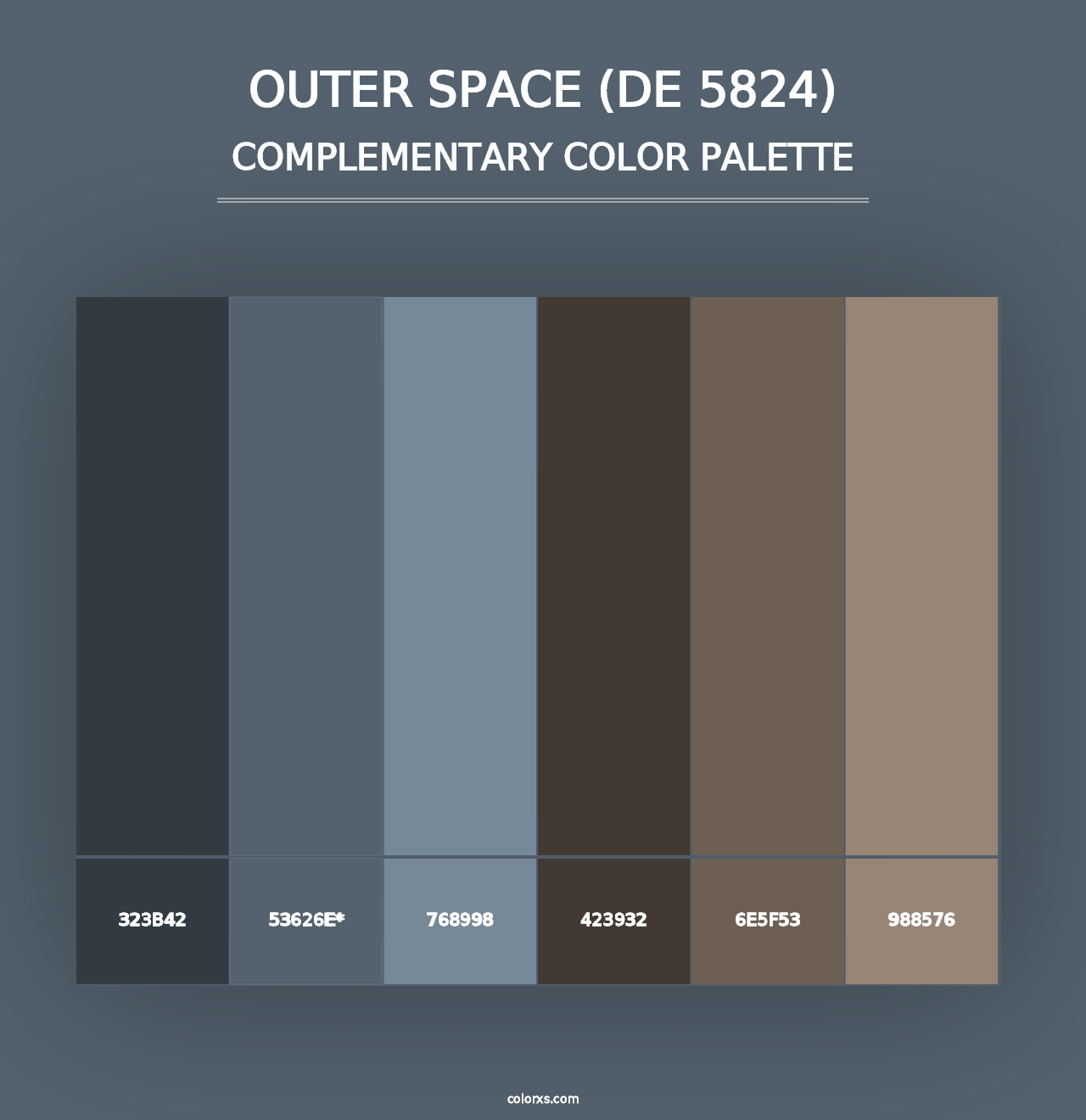 Outer Space (DE 5824) - Complementary Color Palette