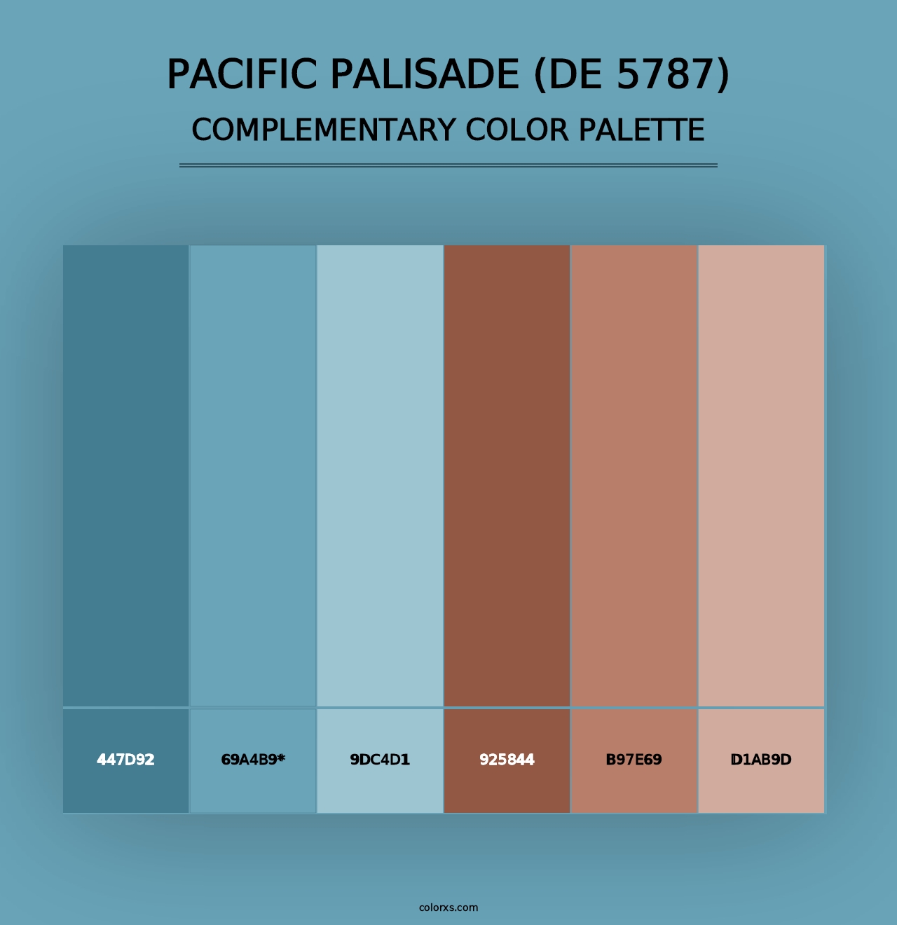 Pacific Palisade (DE 5787) - Complementary Color Palette