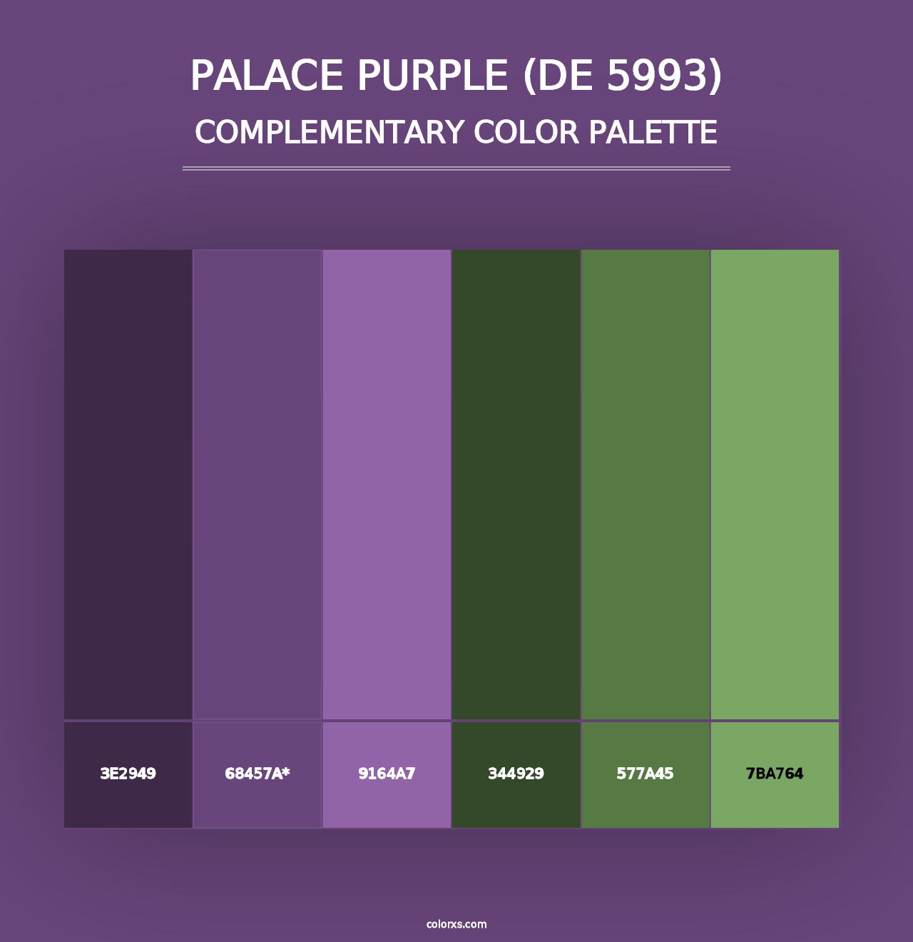 Palace Purple (DE 5993) - Complementary Color Palette