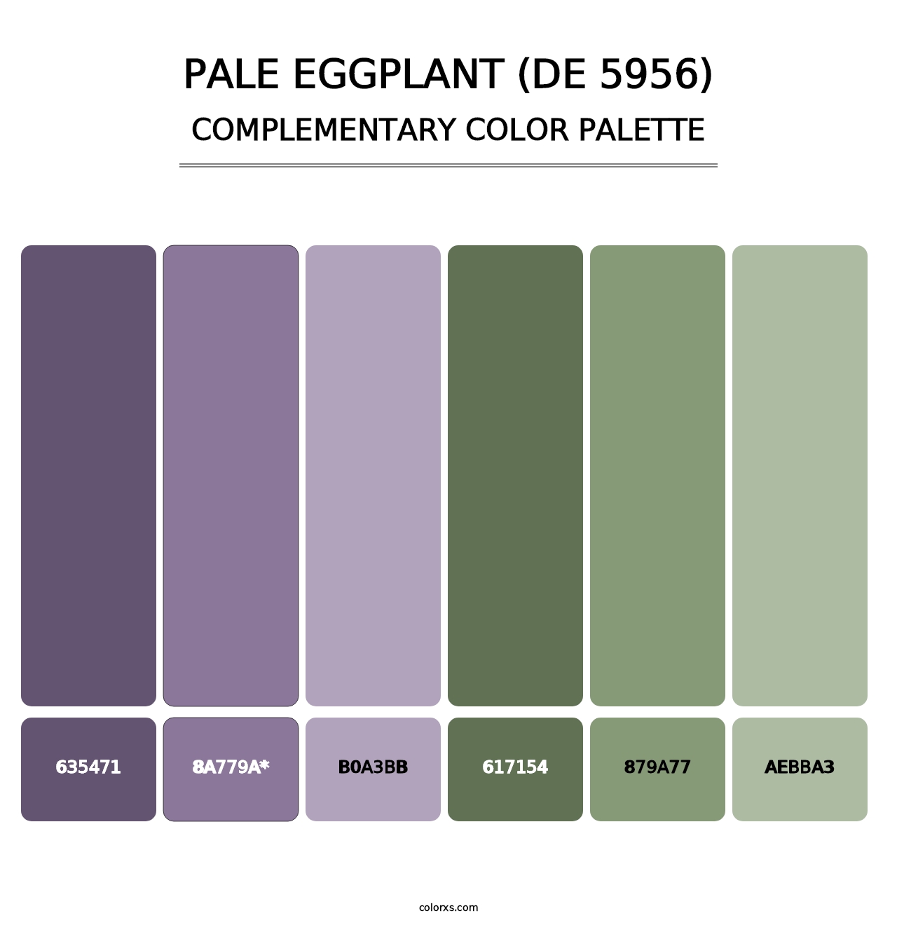 Pale Eggplant (DE 5956) - Complementary Color Palette