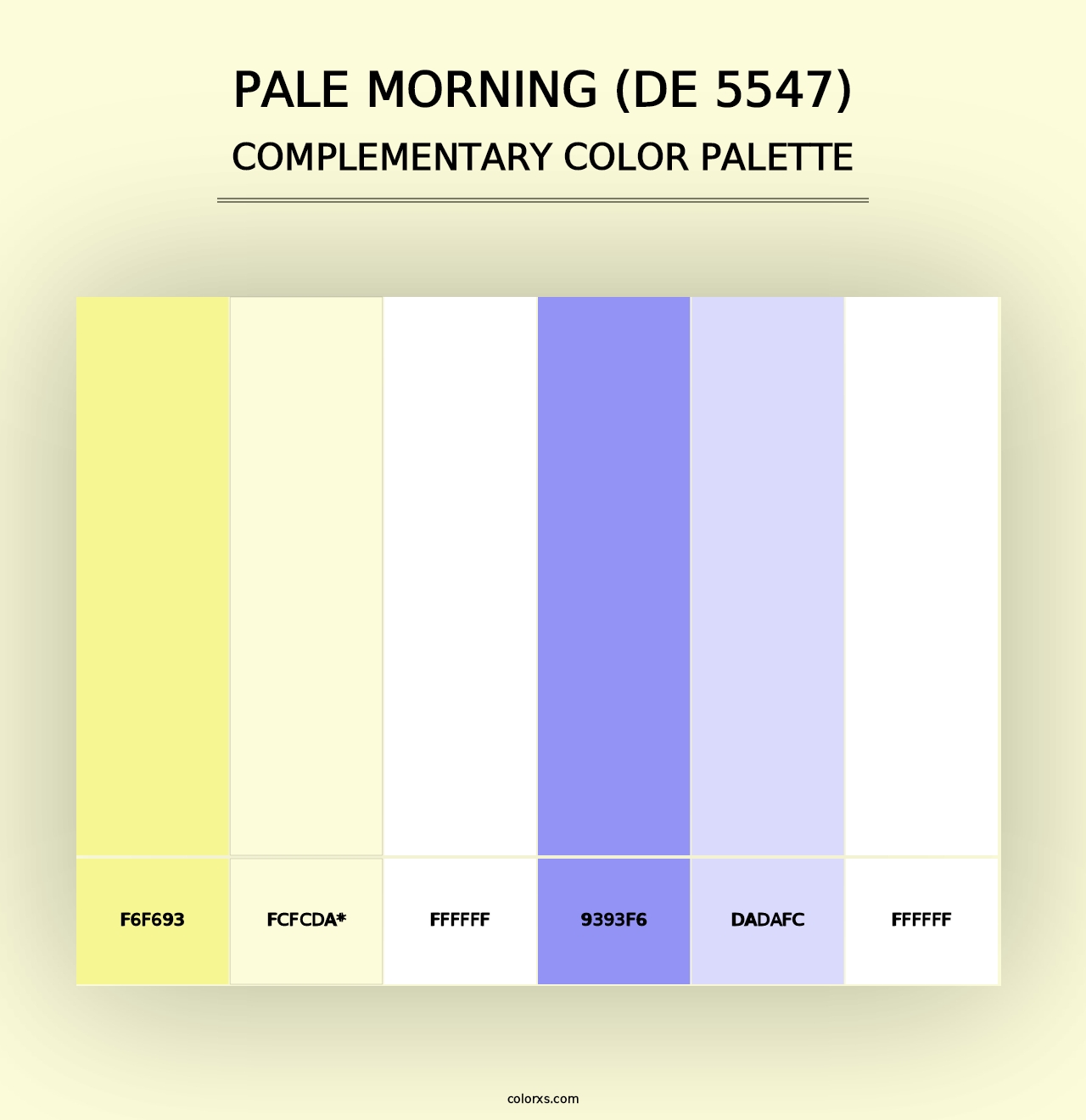 Pale Morning (DE 5547) - Complementary Color Palette