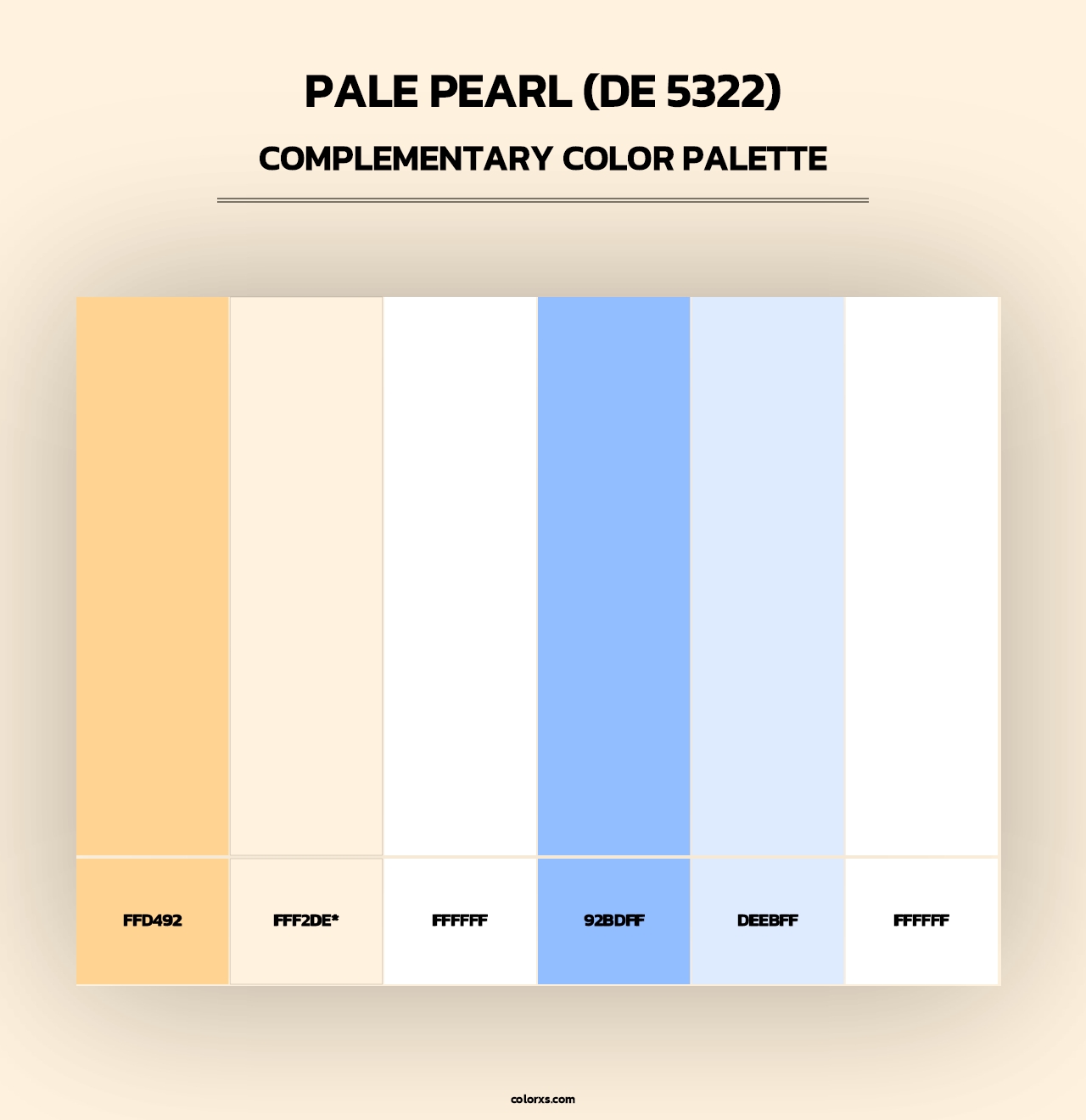 Pale Pearl (DE 5322) - Complementary Color Palette