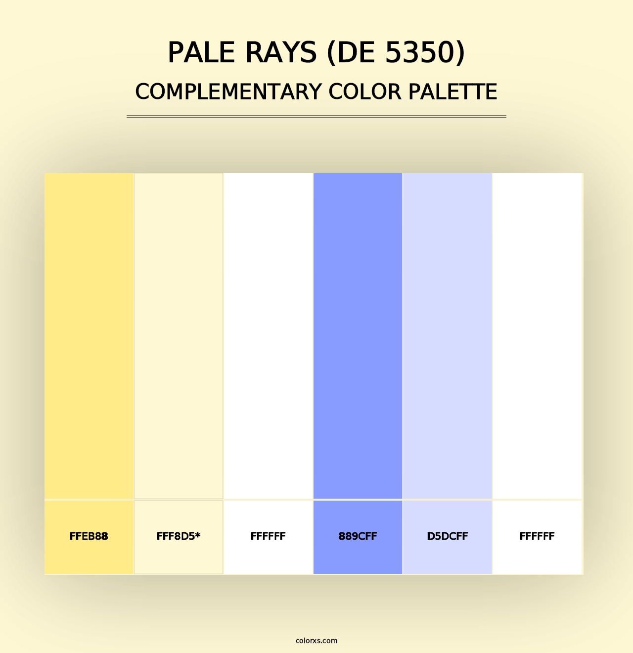 Pale Rays (DE 5350) - Complementary Color Palette