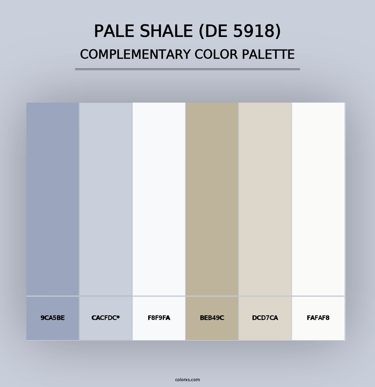 Pale Shale (DE 5918) - Complementary Color Palette