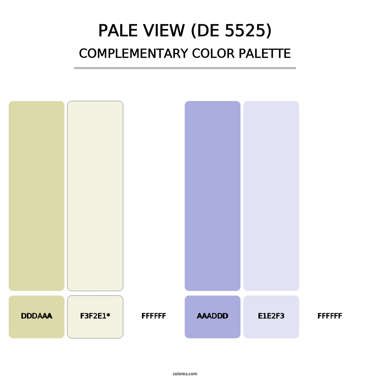 Pale View (DE 5525) - Complementary Color Palette