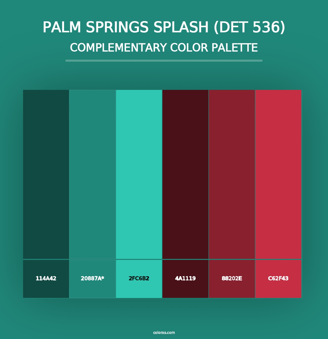 Palm Springs Splash (DET 536) - Complementary Color Palette