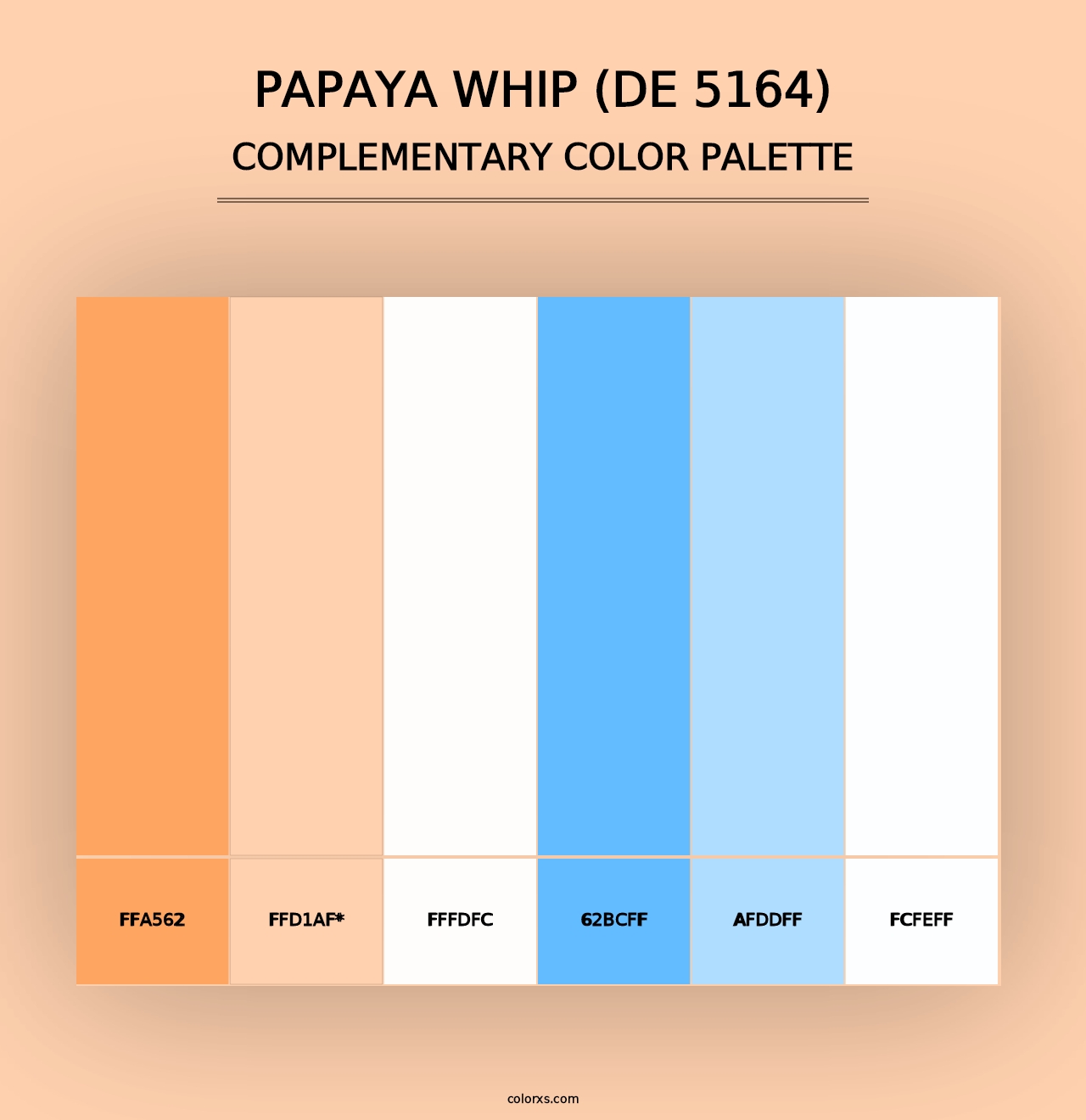 Papaya Whip (DE 5164) - Complementary Color Palette