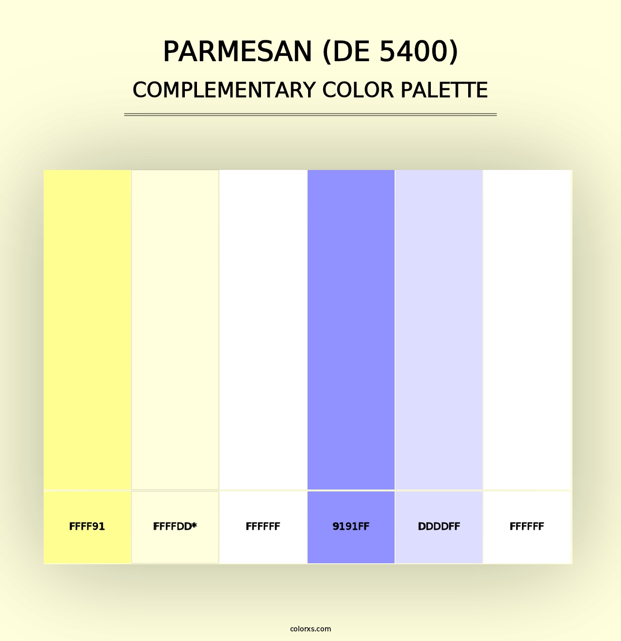 Parmesan (DE 5400) - Complementary Color Palette