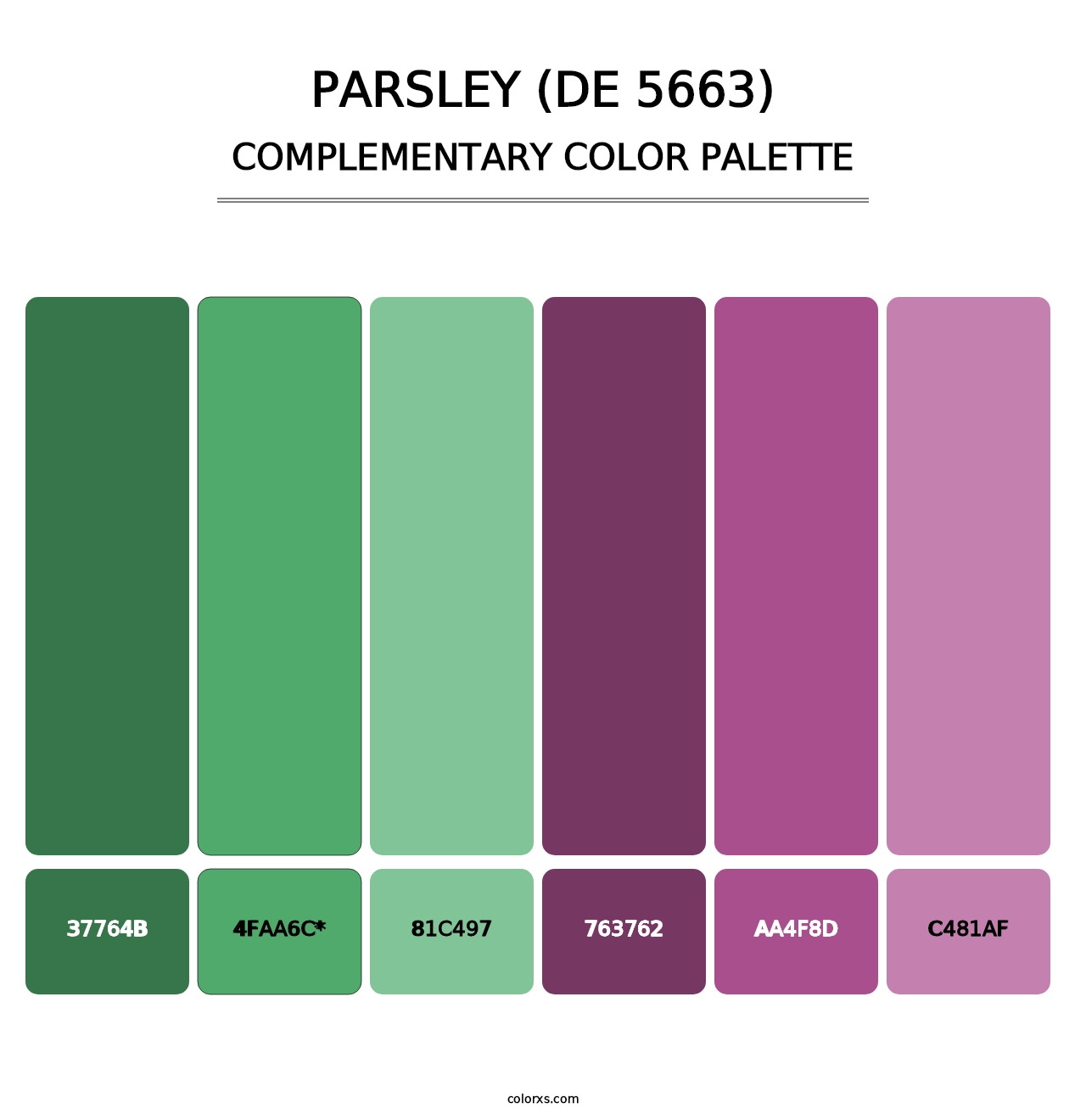 Parsley (DE 5663) - Complementary Color Palette