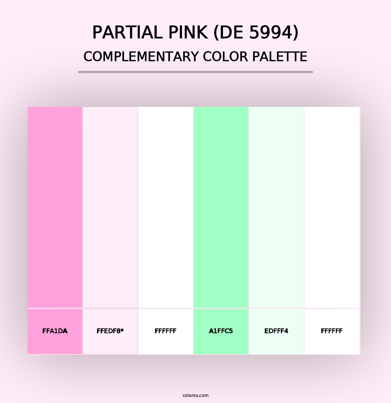 Partial Pink (DE 5994) - Complementary Color Palette