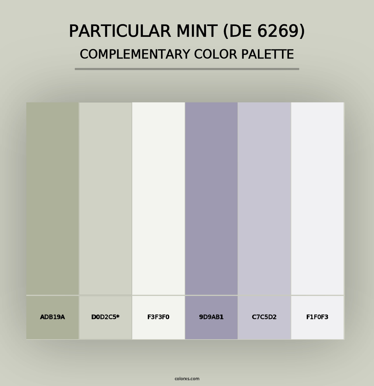 Particular Mint (DE 6269) - Complementary Color Palette