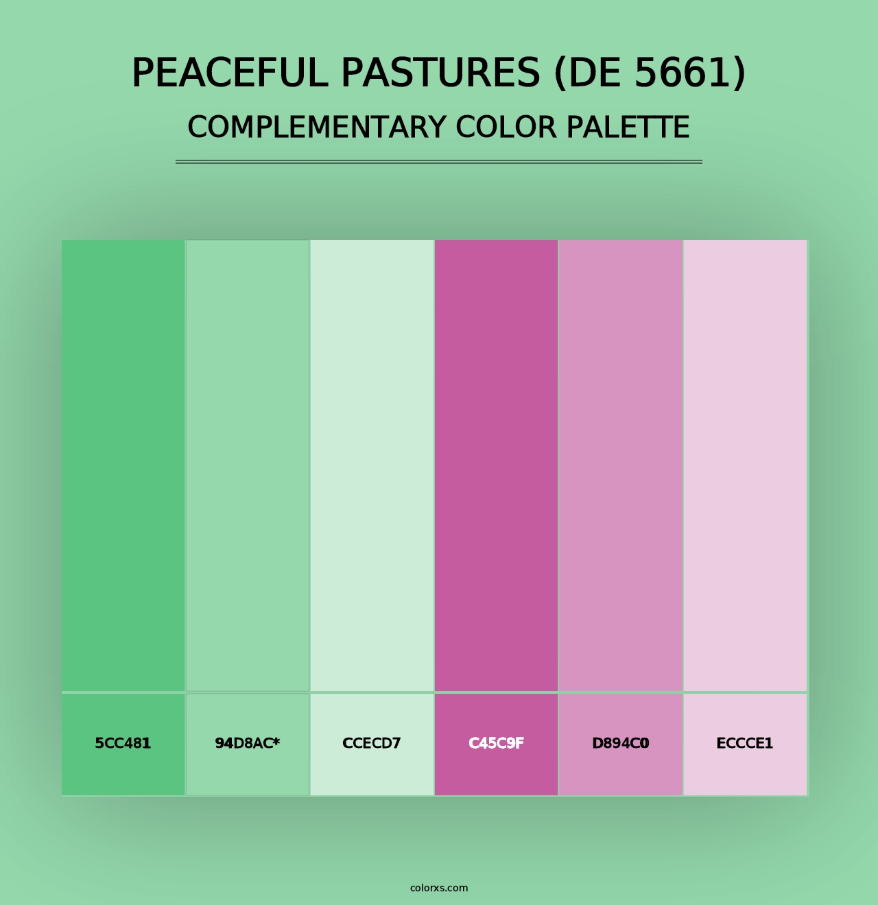 Peaceful Pastures (DE 5661) - Complementary Color Palette