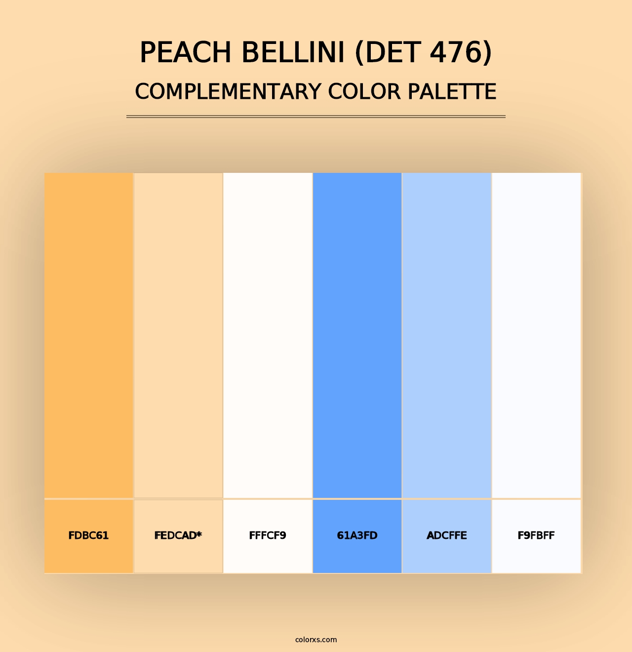 Peach Bellini (DET 476) - Complementary Color Palette