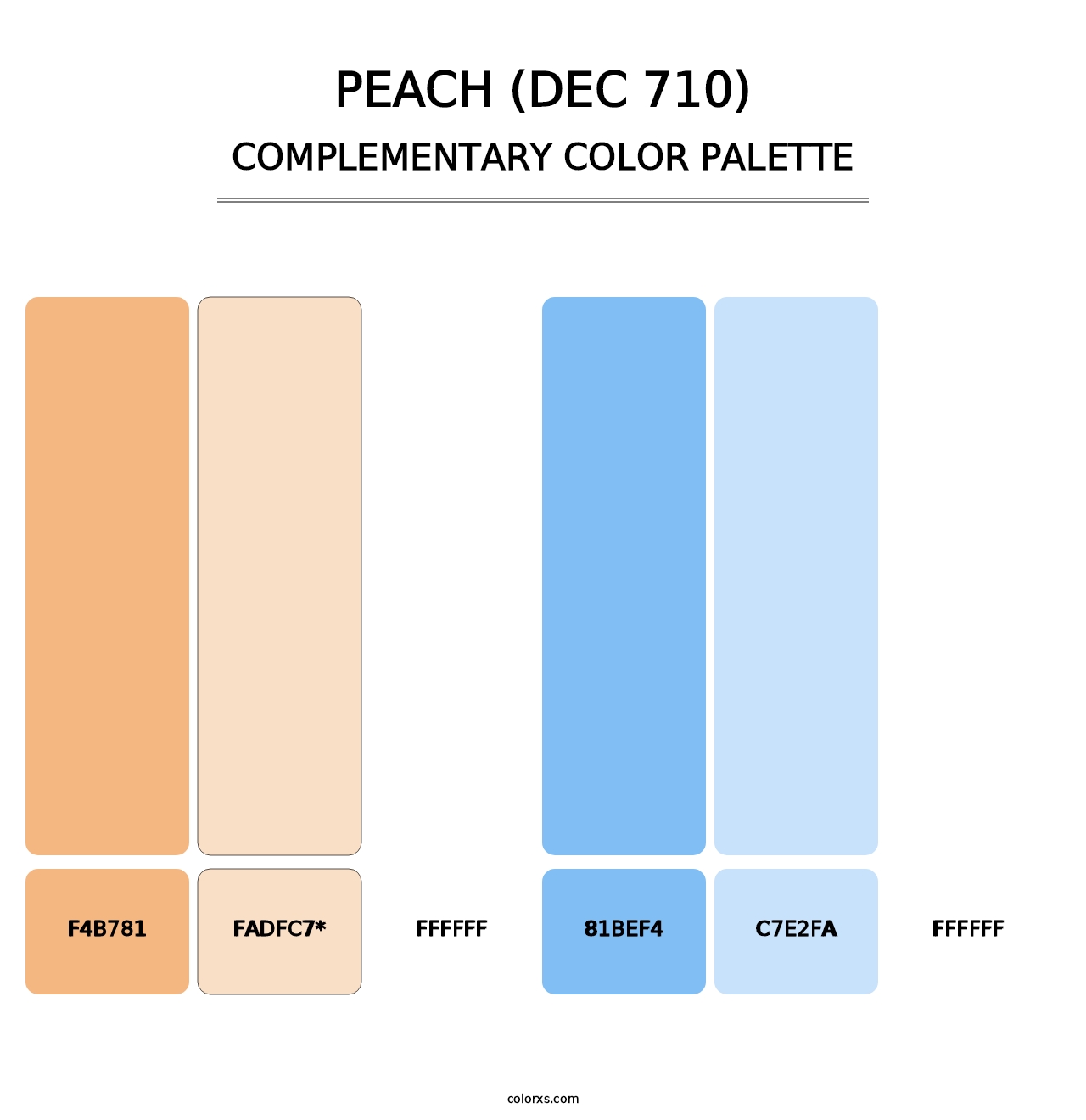Peach (DEC 710) - Complementary Color Palette
