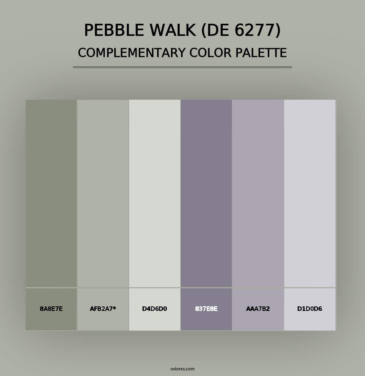 Pebble Walk (DE 6277) - Complementary Color Palette