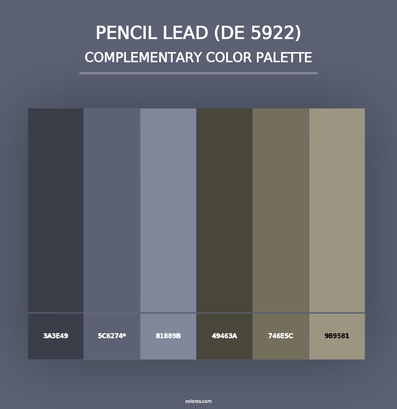 Pencil Lead (DE 5922) - Complementary Color Palette