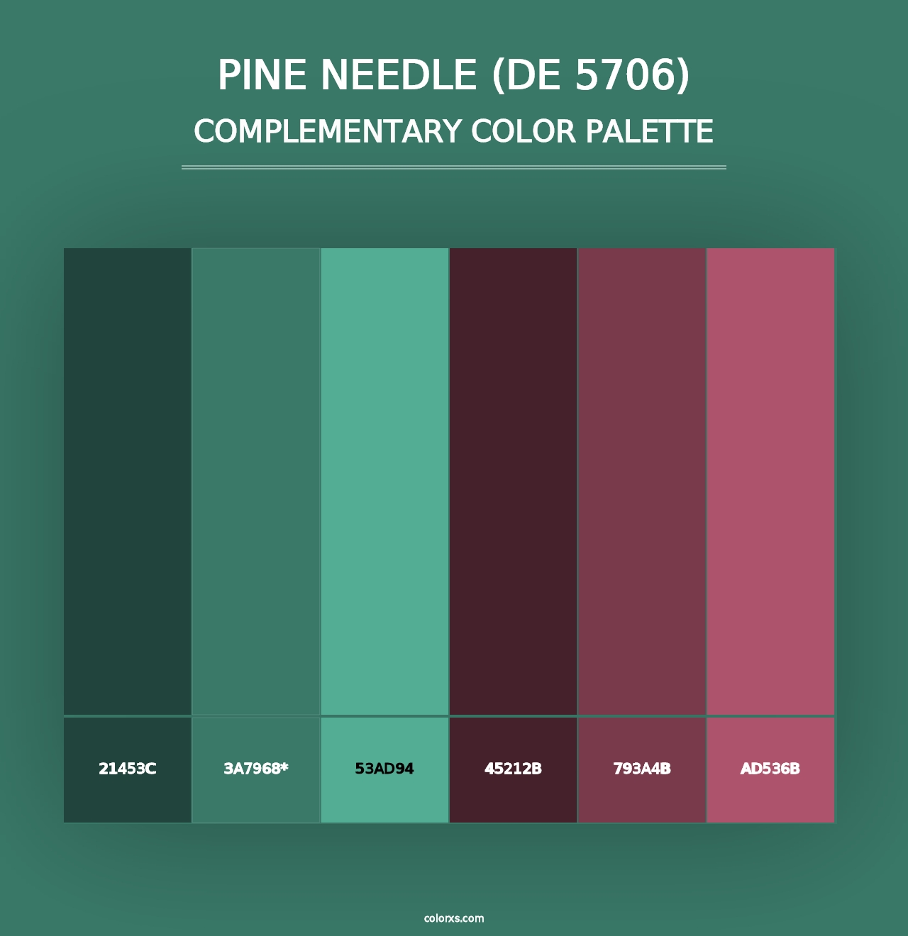 Pine Needle (DE 5706) - Complementary Color Palette