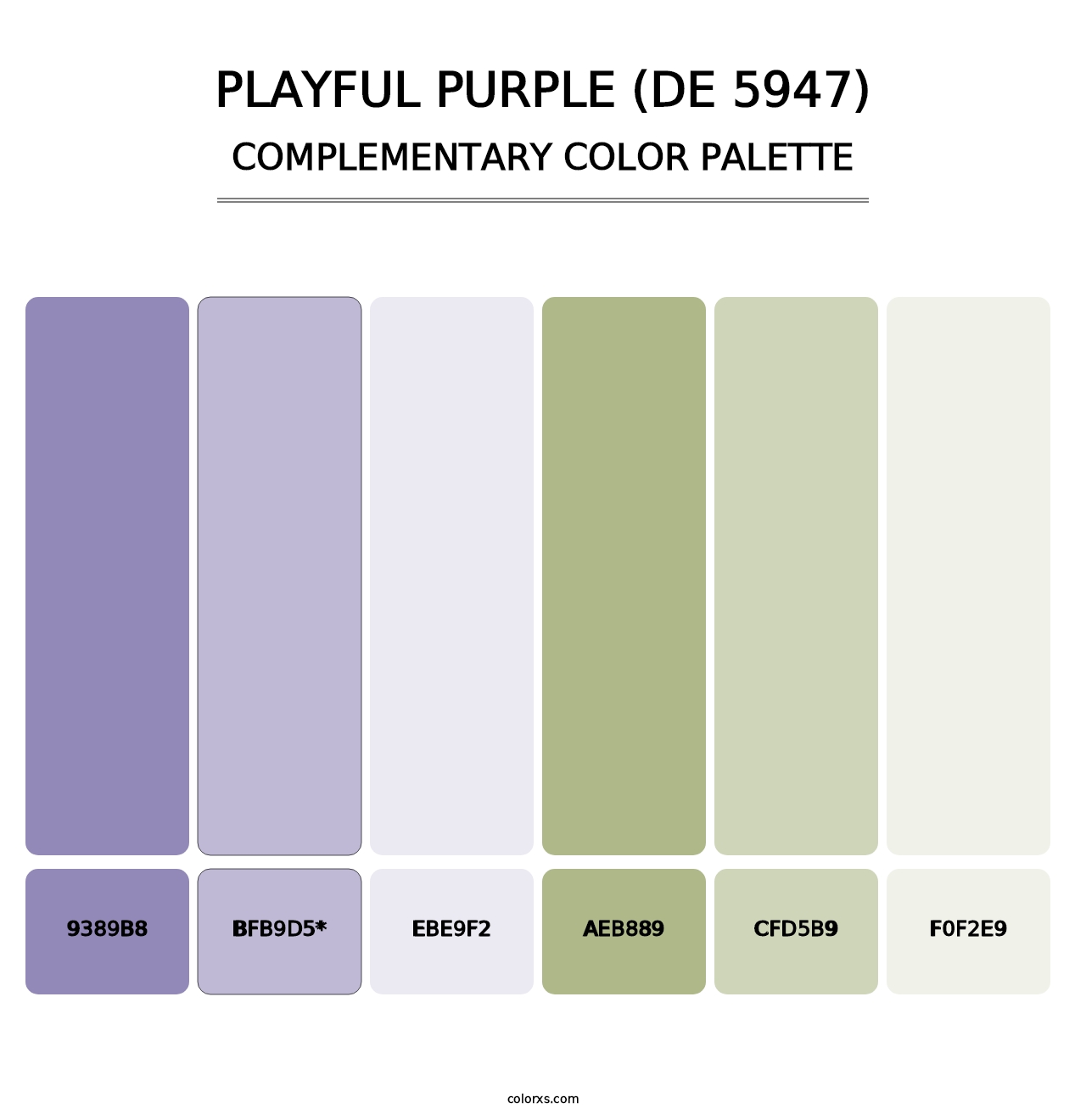 Playful Purple (DE 5947) - Complementary Color Palette