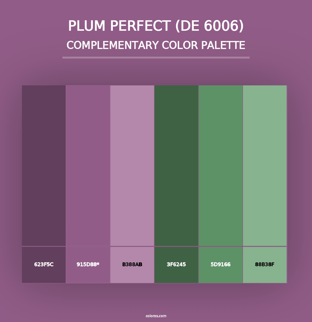 Plum Perfect (DE 6006) - Complementary Color Palette