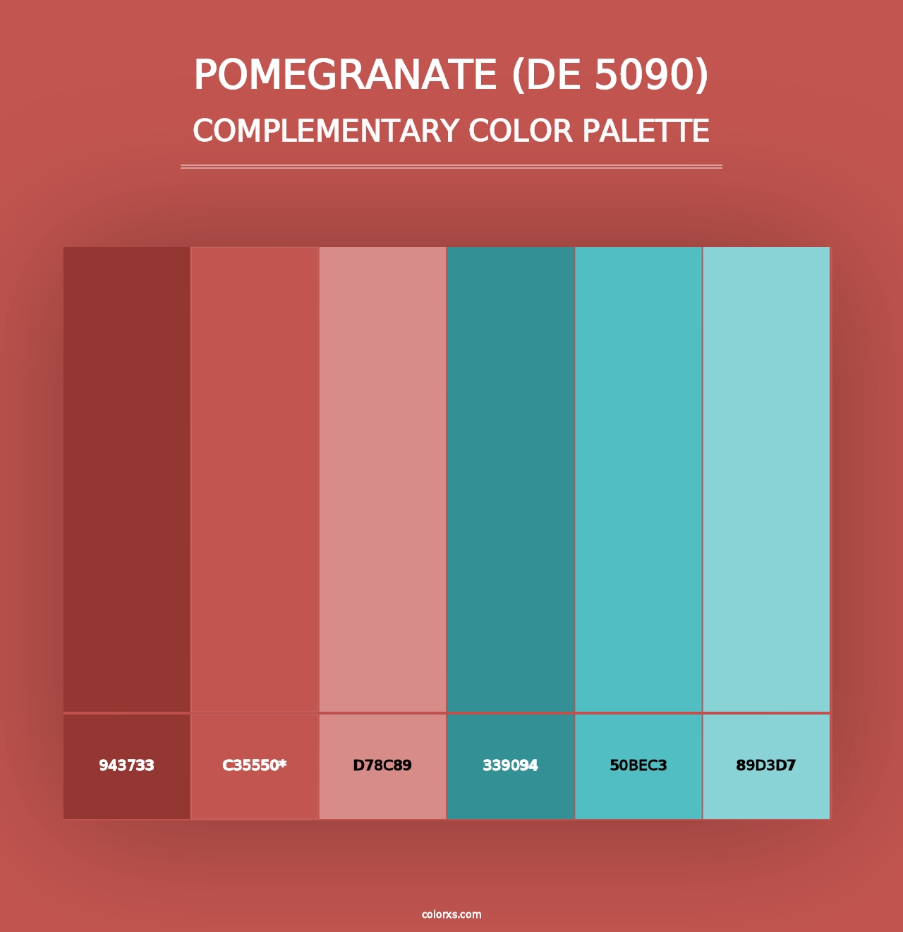 Pomegranate (DE 5090) - Complementary Color Palette