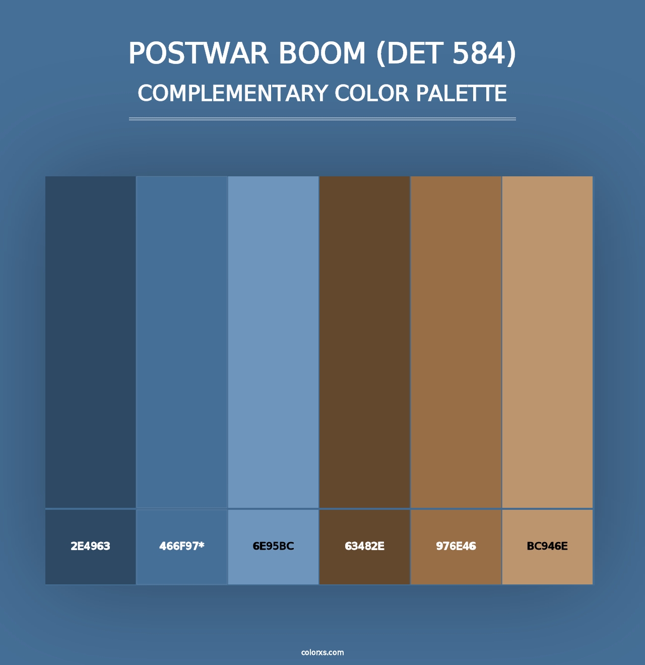 Postwar Boom (DET 584) - Complementary Color Palette