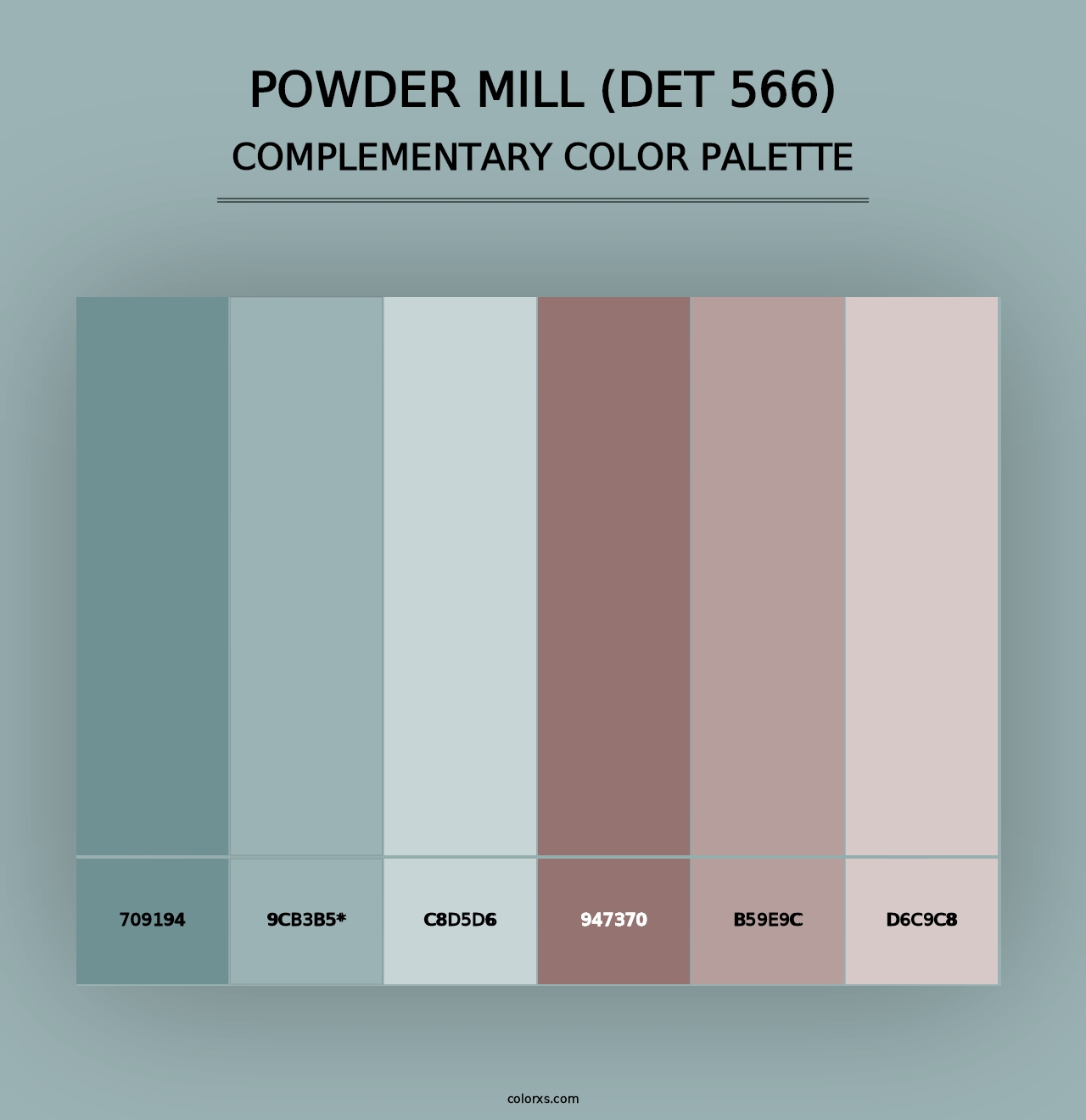 Powder Mill (DET 566) - Complementary Color Palette