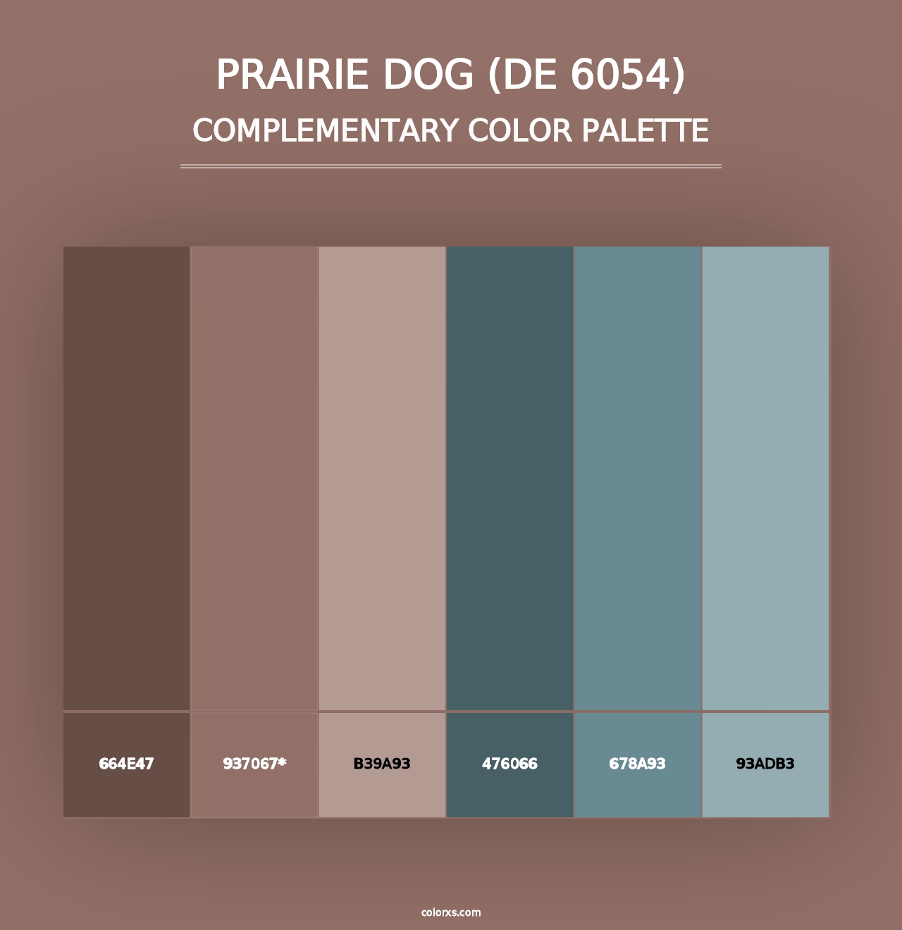 Prairie Dog (DE 6054) - Complementary Color Palette