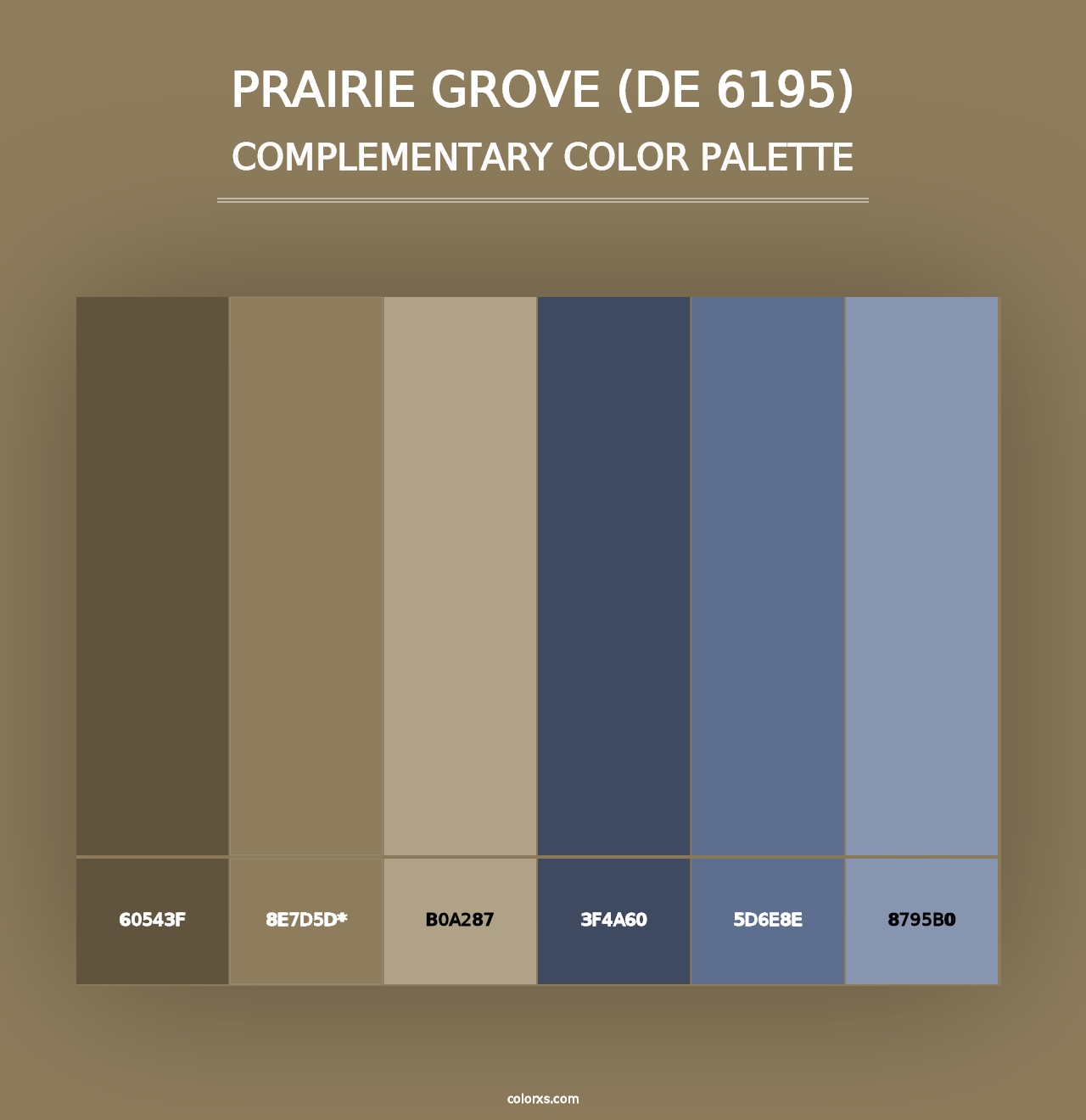 Prairie Grove (DE 6195) - Complementary Color Palette