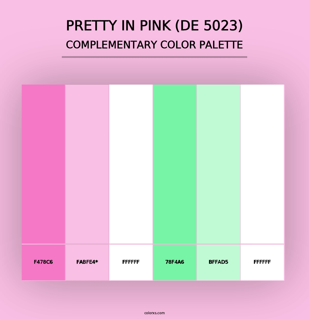 Pretty in Pink (DE 5023) - Complementary Color Palette