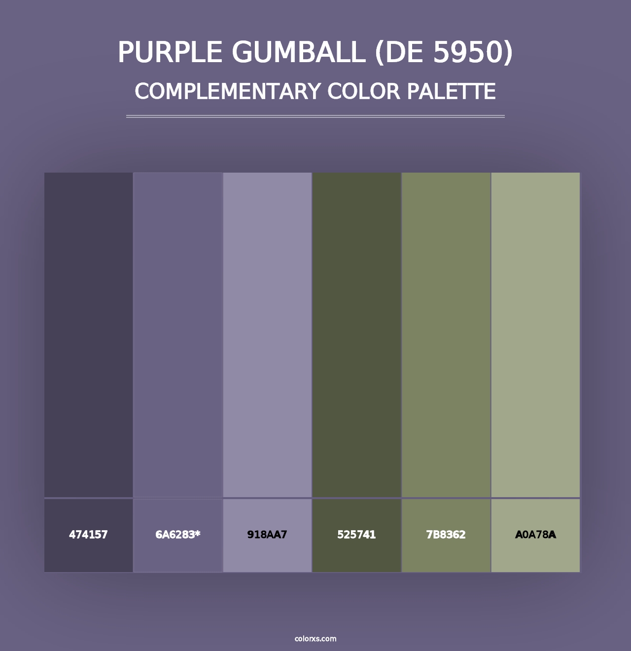 Purple Gumball (DE 5950) - Complementary Color Palette